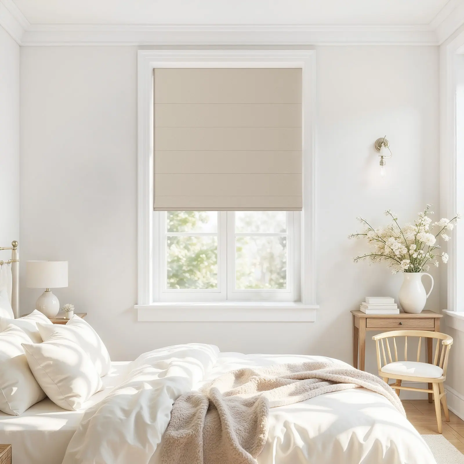 Alvin Motorized Blackout Boutique Roman Shade - Image 4