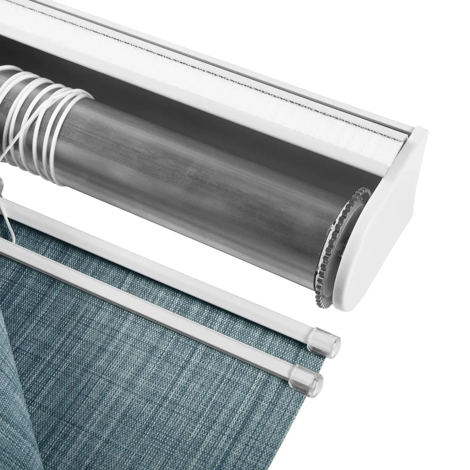 Alvin Motorized Linen Light Filtering Roman Shade - Image 11