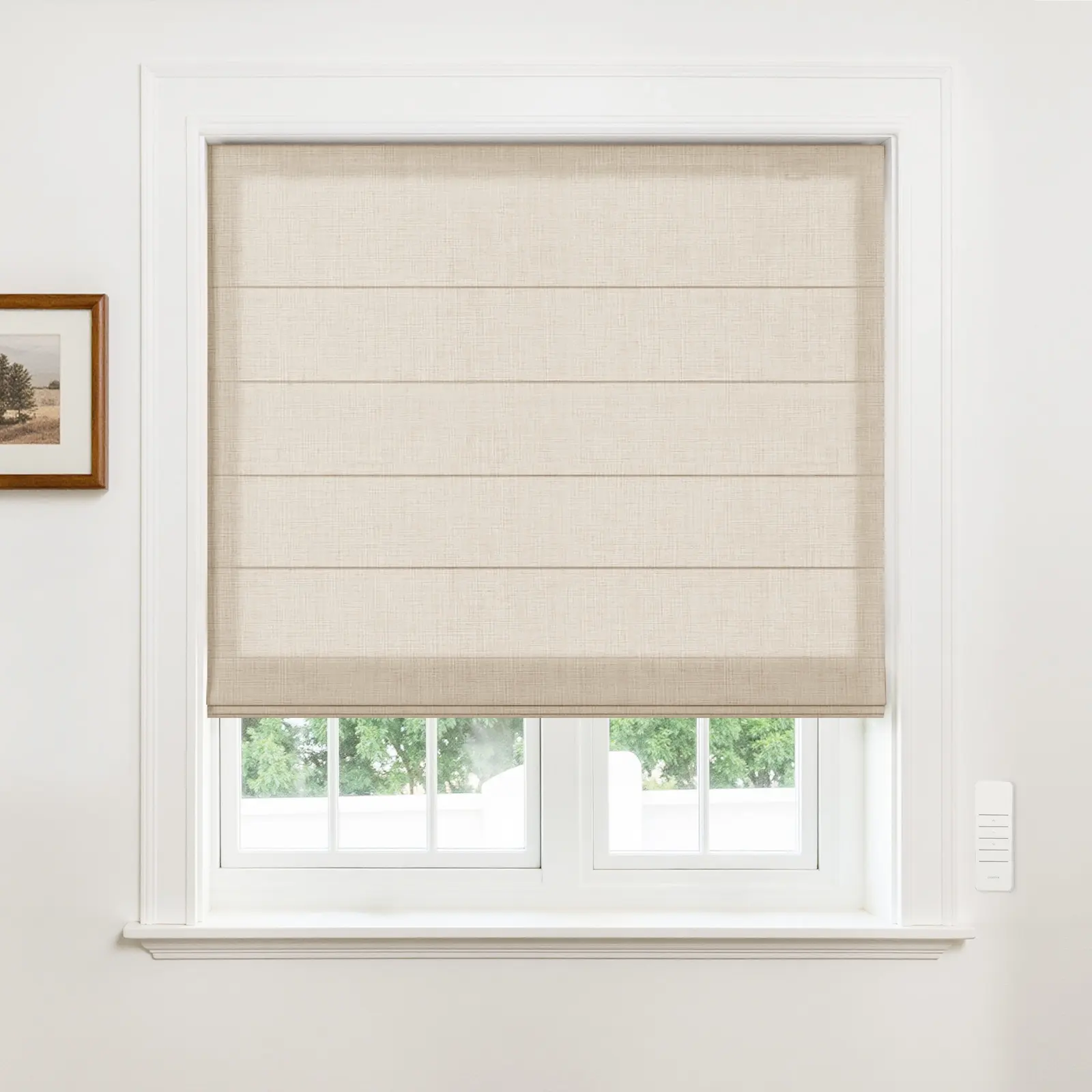 Alvin Motorized Sheer Light Filtering Roman Shade - Image 12