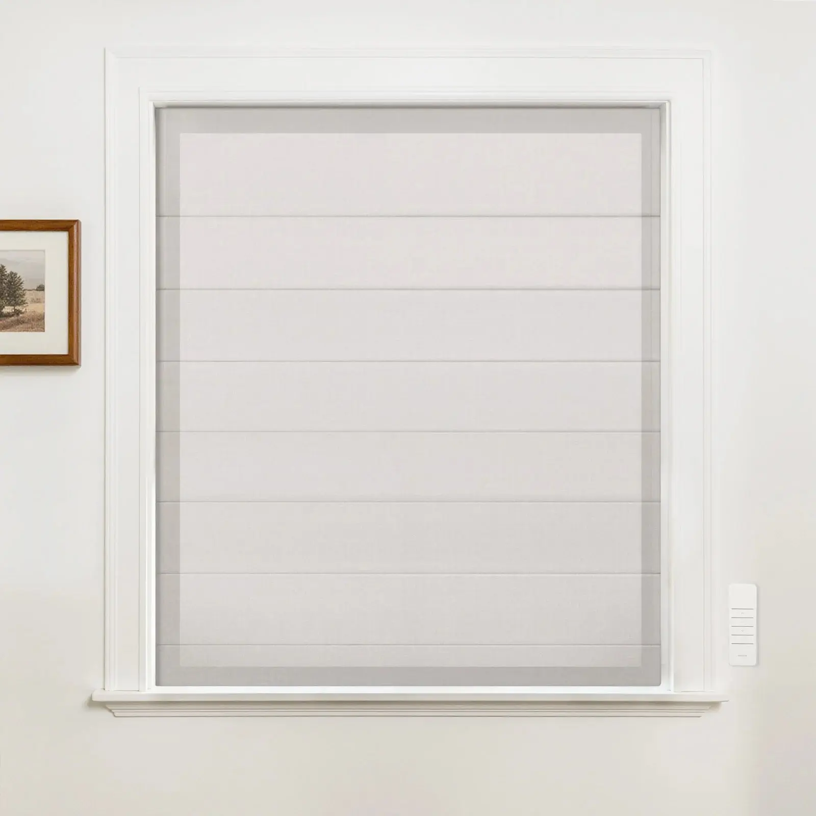 Alvin Motorized Sheer Light Filtering Roman Shade - Image 26