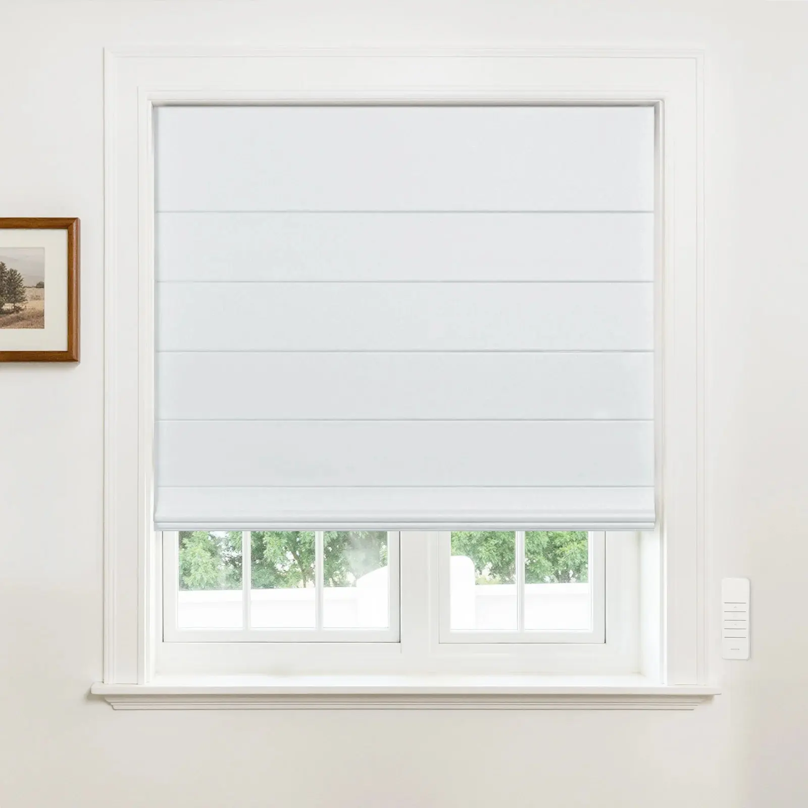 Alvin Motorized Waterproof Blackout Roman Shade - Image 2