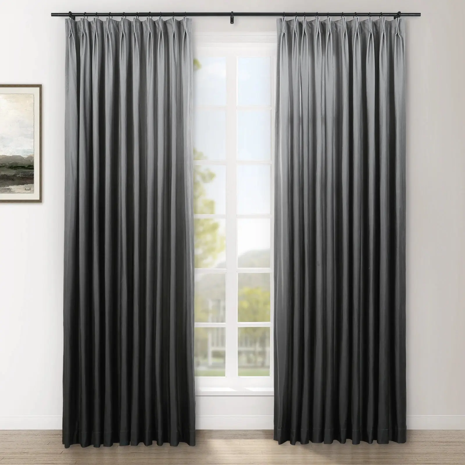 Amy Switzer Printed Velvet Pleated Drapery - Image 109