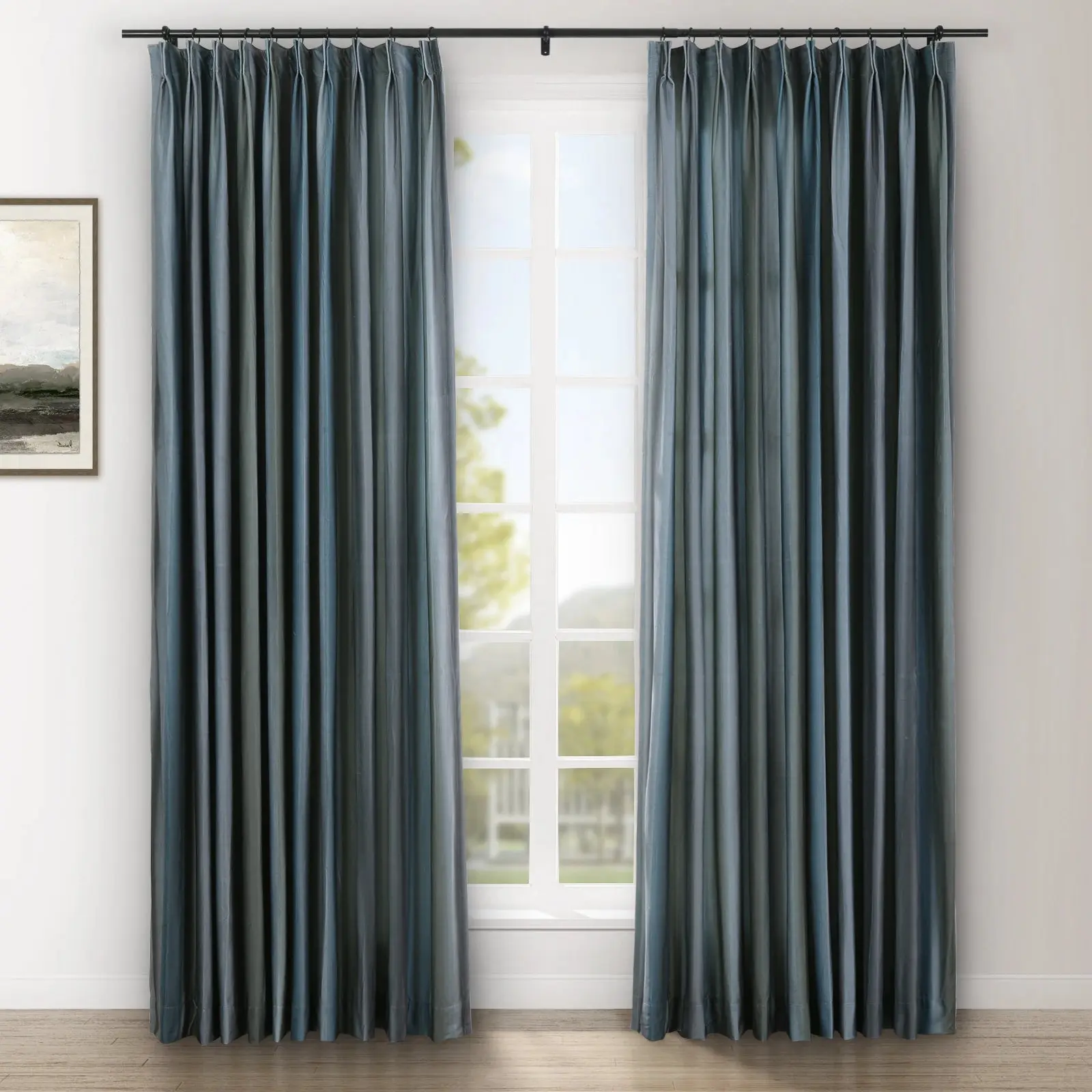 Amy Switzer Printed Velvet Pleated Drapery - Image 127