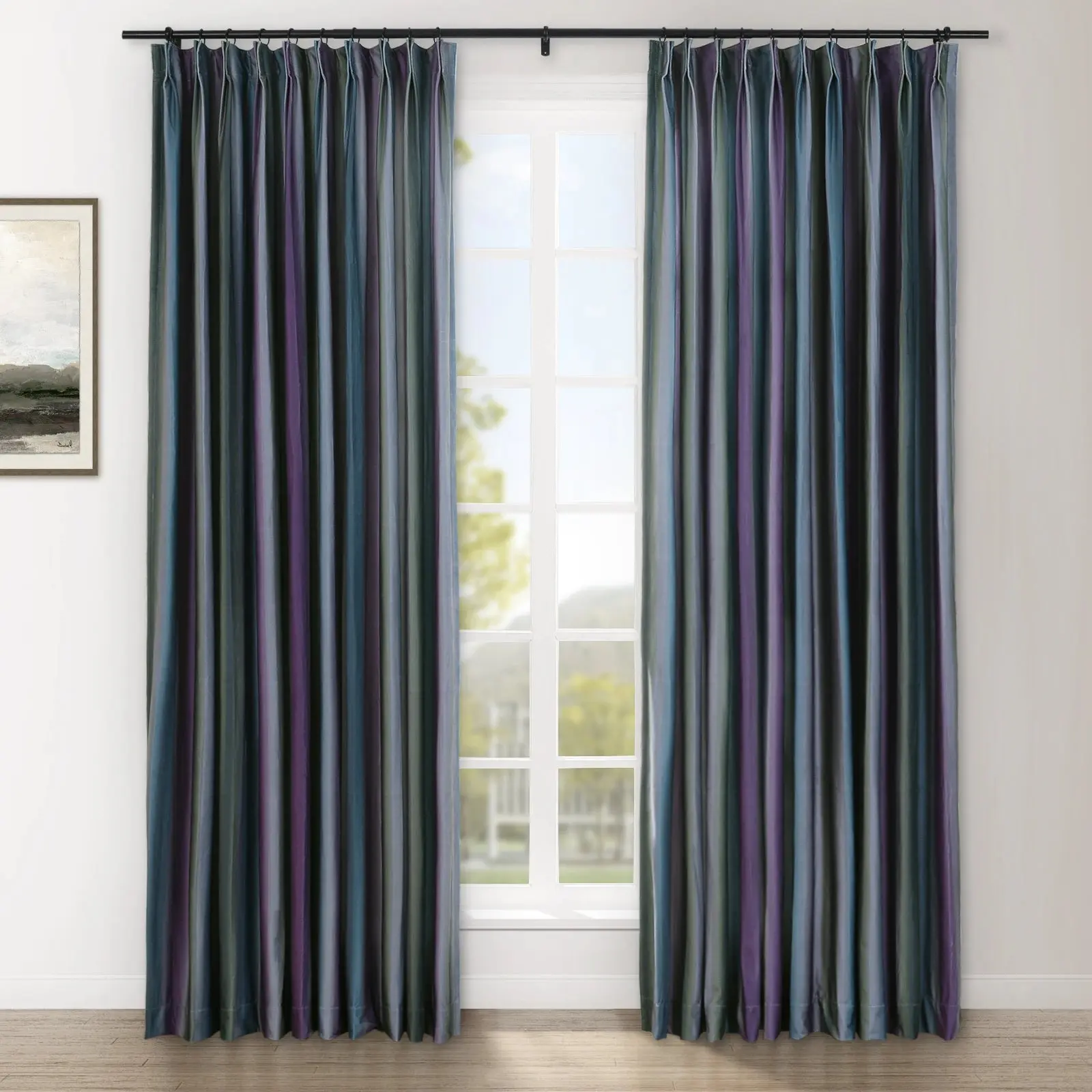 Amy Switzer Printed Velvet Pleated Drapery - Image 133