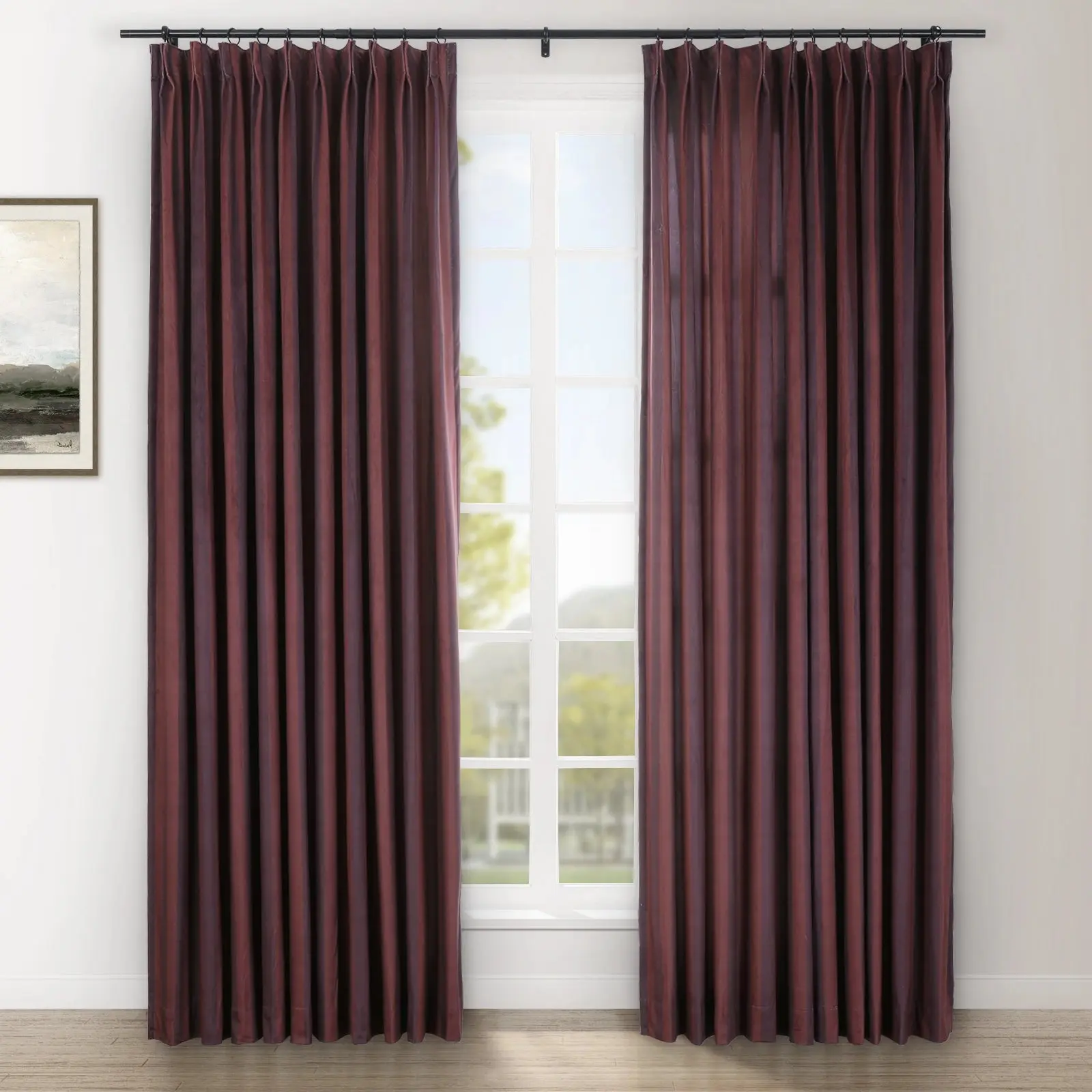 Amy Switzer Printed Velvet Pleated Drapery - Image 57