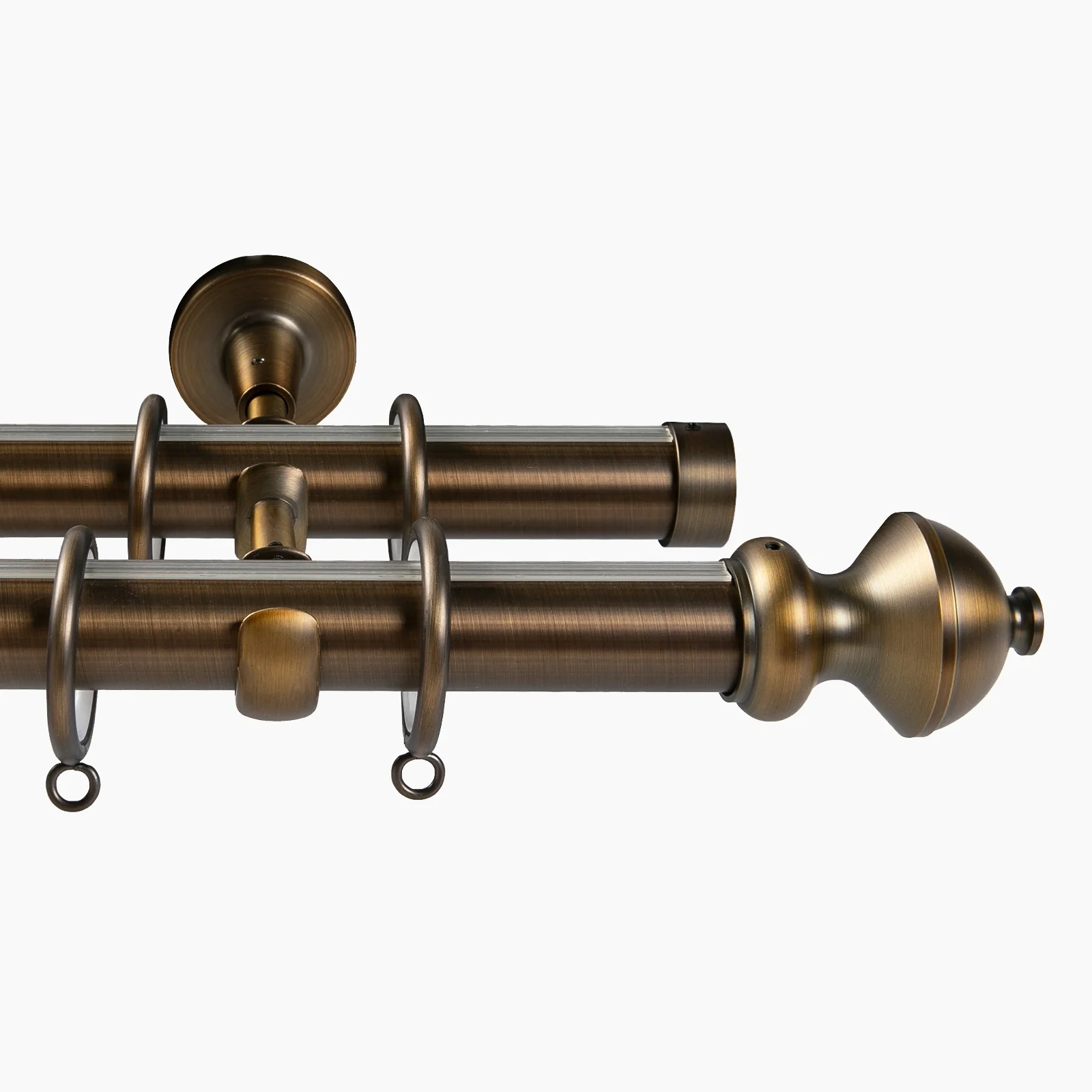 Arno Double Decorative Curtain Rod with Rings - Image 3