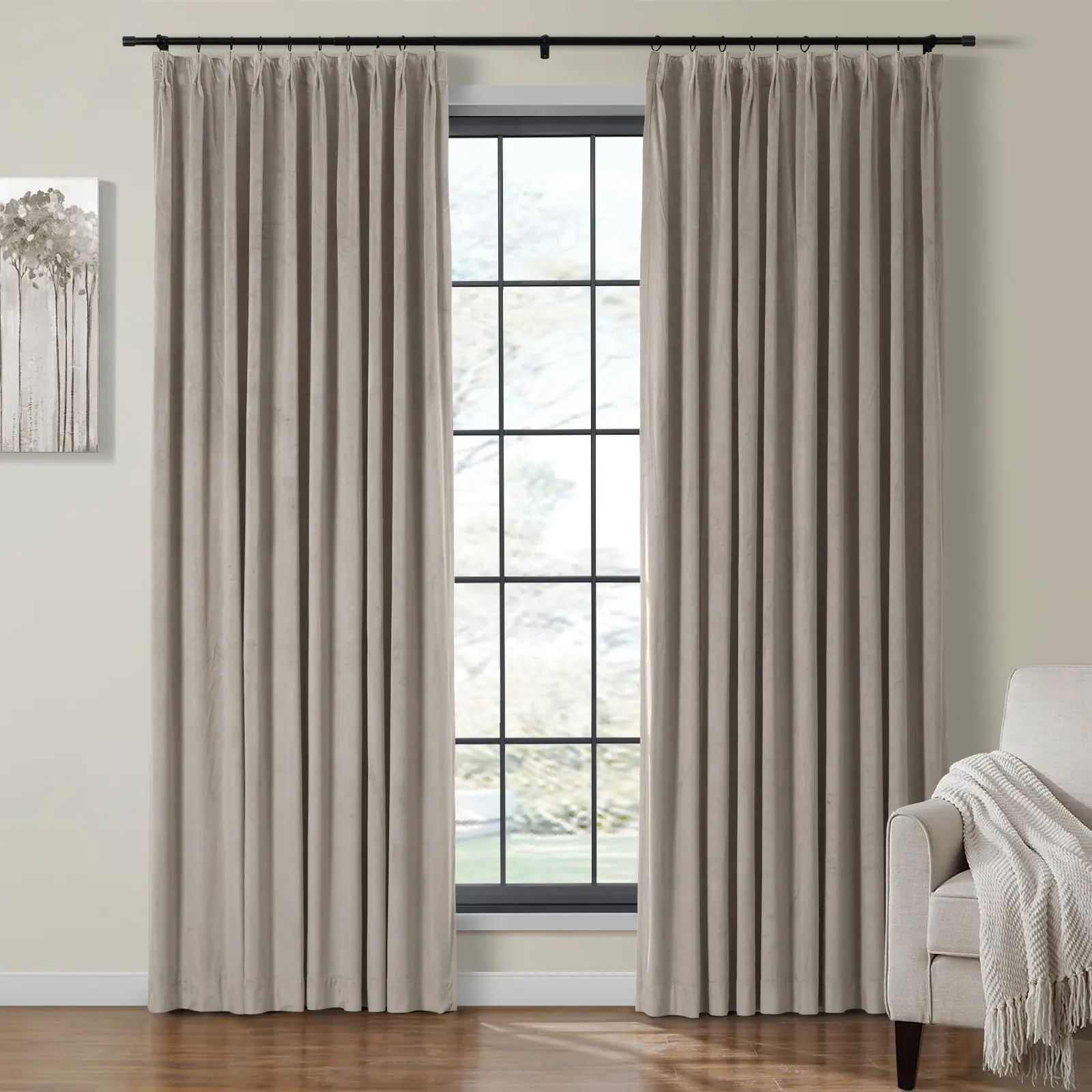 Birkin Velvet Curtain Pleated - Image 30