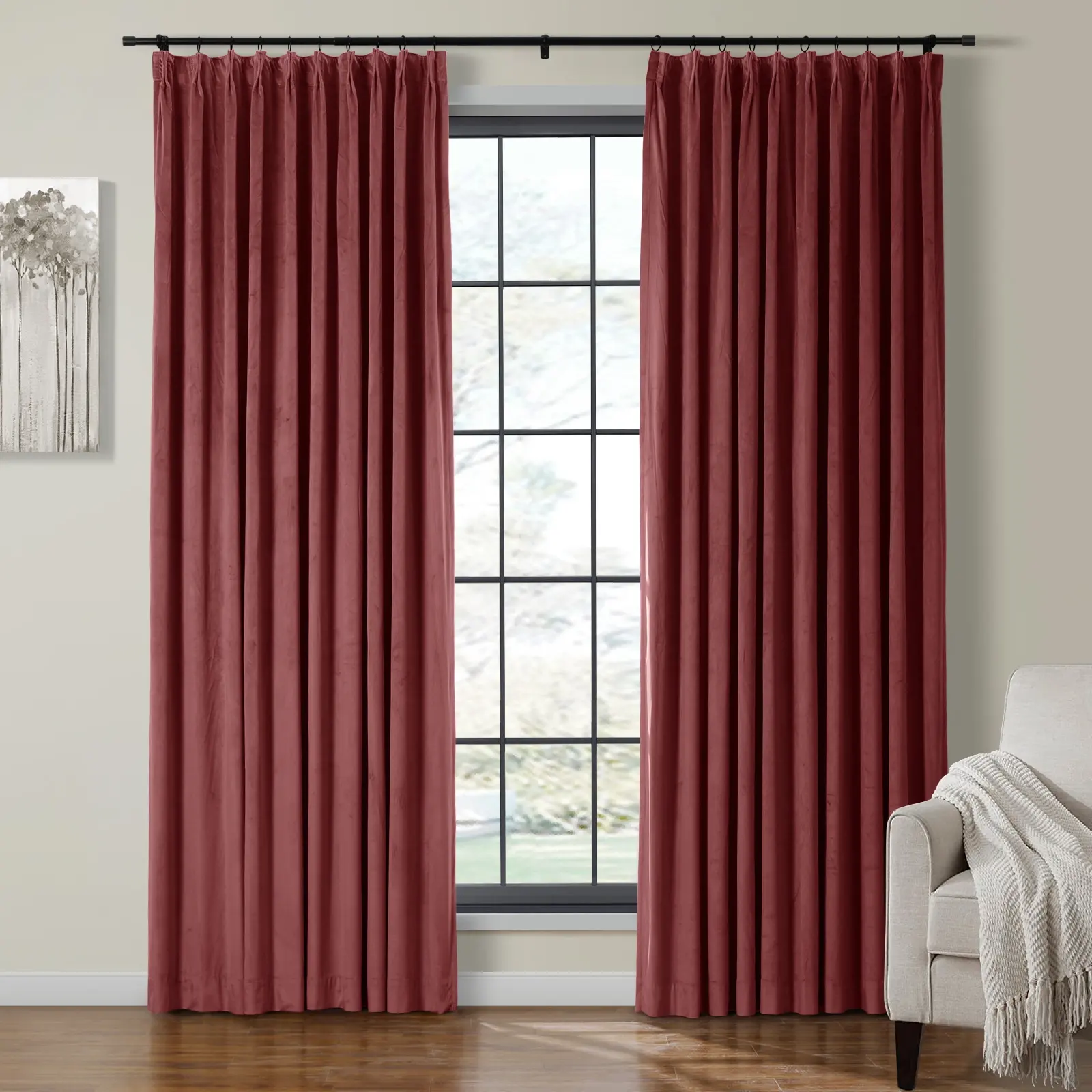 Birkin Velvet Curtain Pleated - Image 45