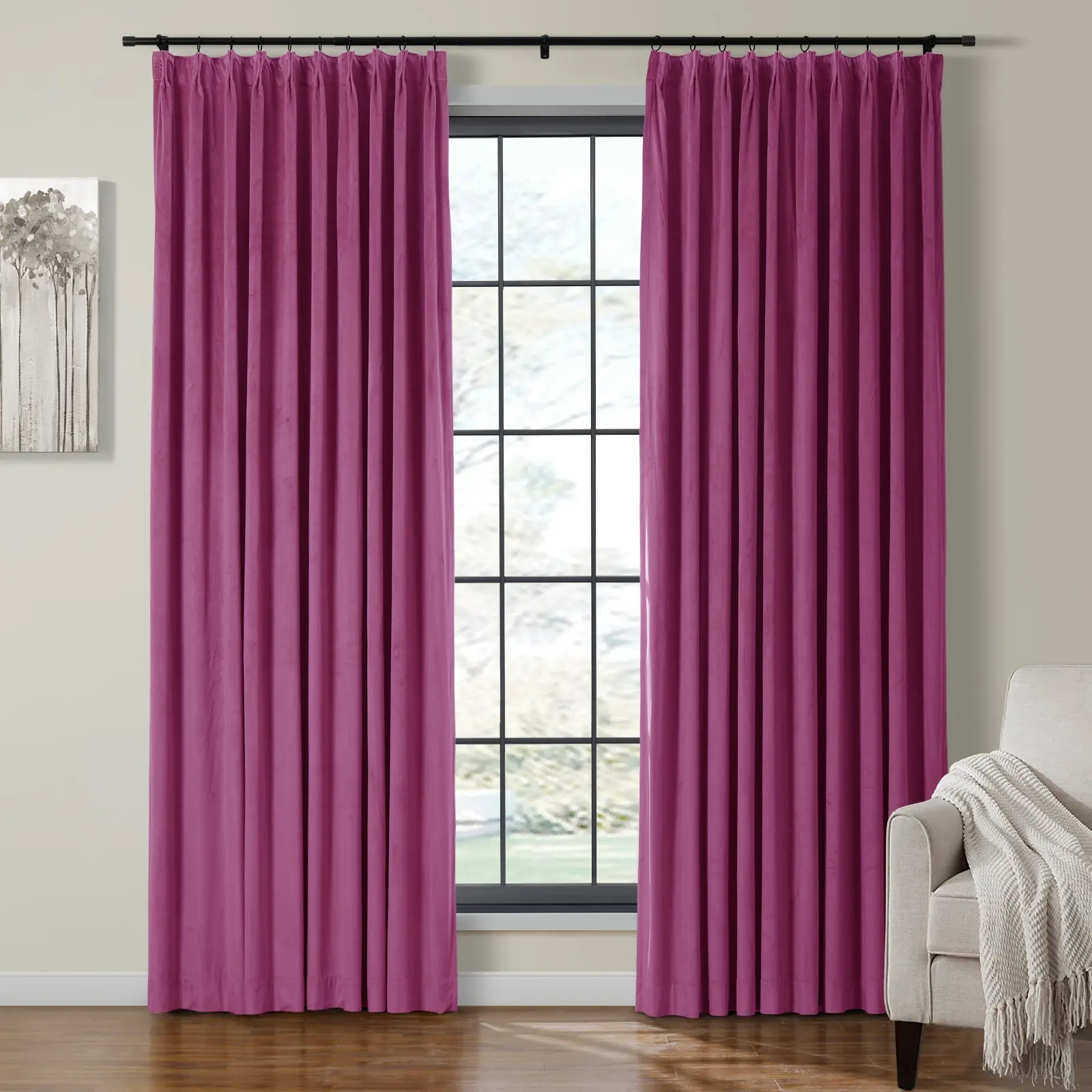 Birkin Velvet Curtain Pleated - Image 46