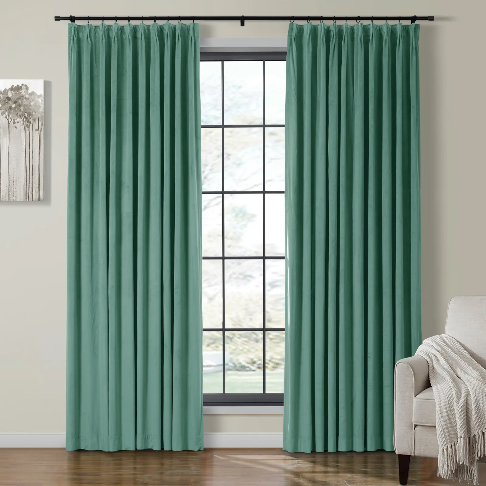 Birkin Velvet Curtain Pleated - Image 50