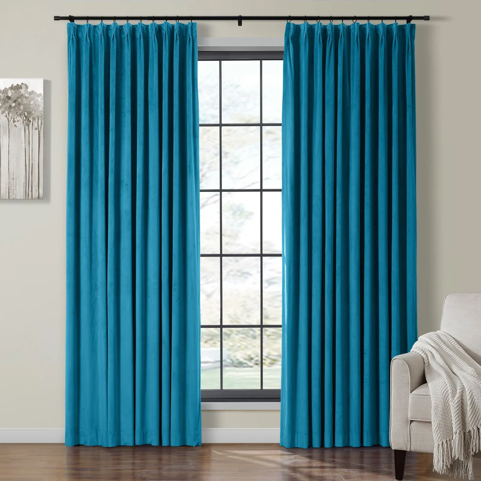 Birkin Velvet Curtain Pleated - Image 58
