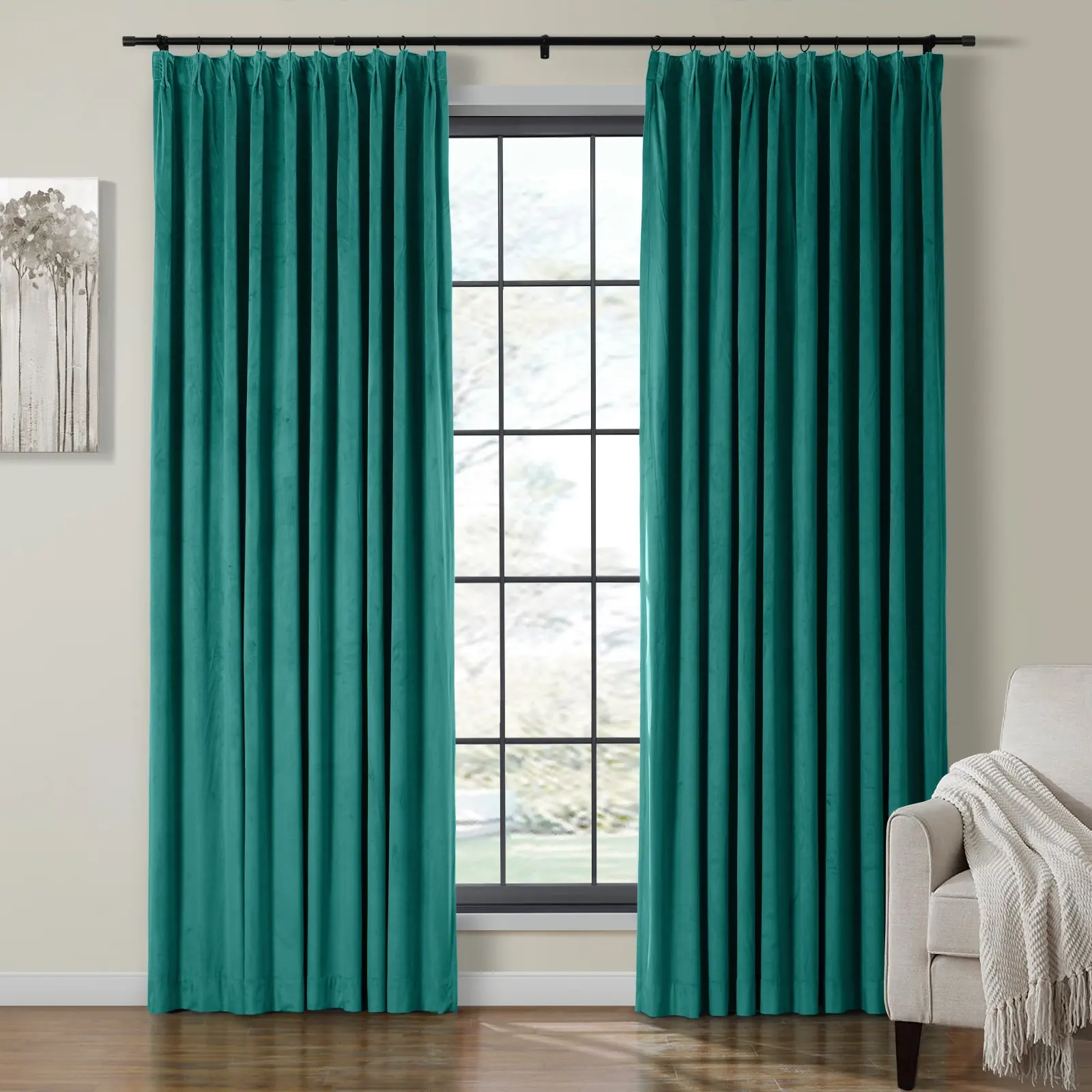 Birkin Velvet Curtain Pleated - Image 60