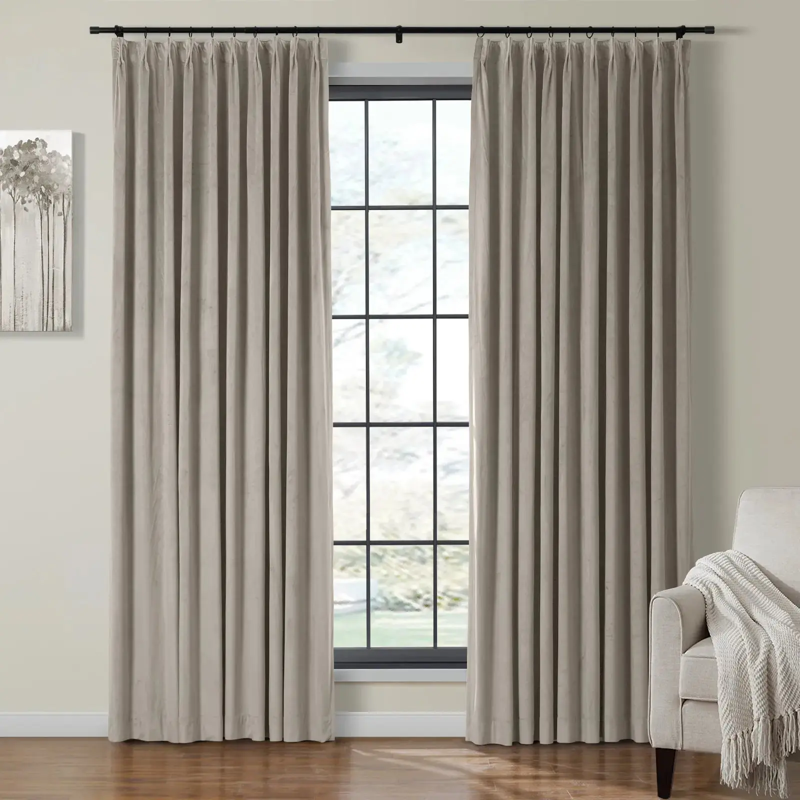 Birkin Velvet Pinch Pleat Room Darkening Drapery - Image 12
