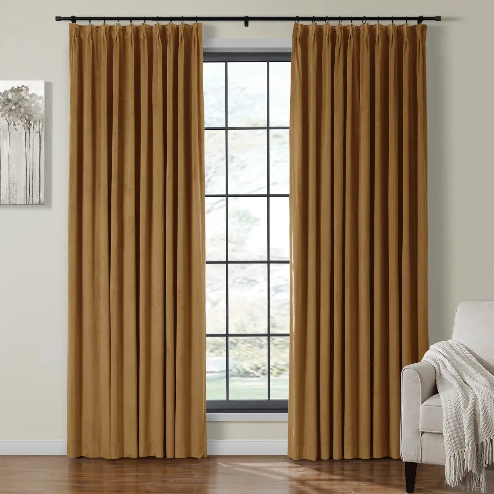 Birkin Velvet Pinch Pleat Room Darkening Drapery - Image 13