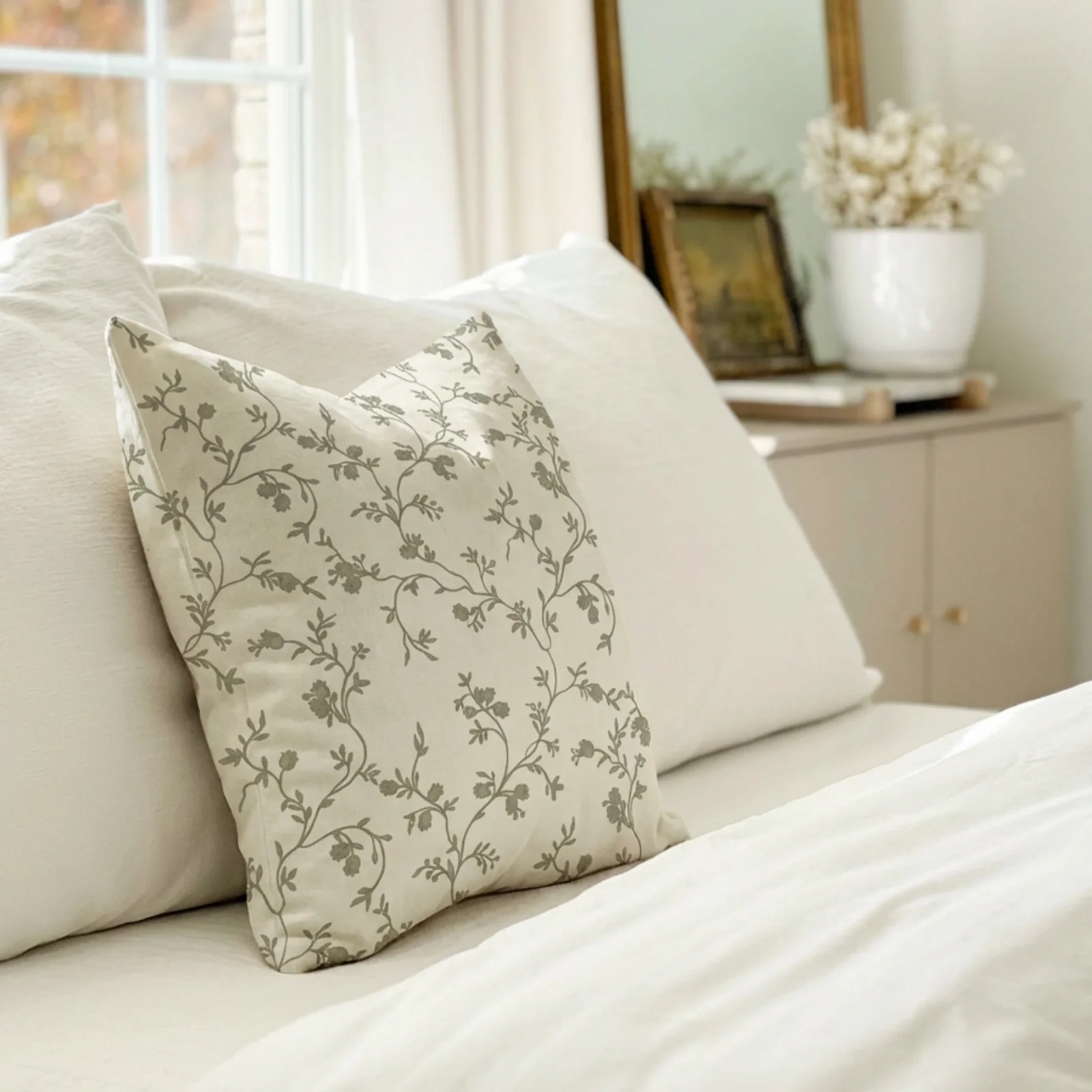 Britt Bengoechea Print Linen Cotton Pillow Cover - Image 42
