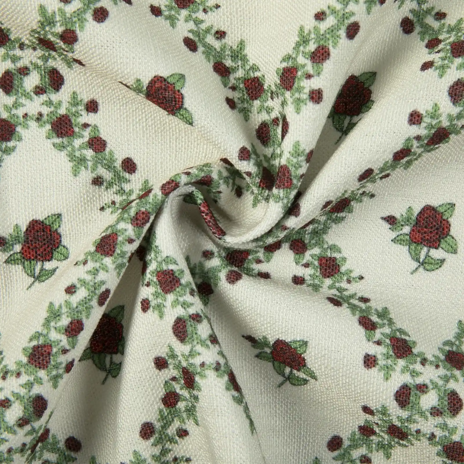 Britt Bengoechea Floral Print Linen Cotton Drapery Pleated - Image 63