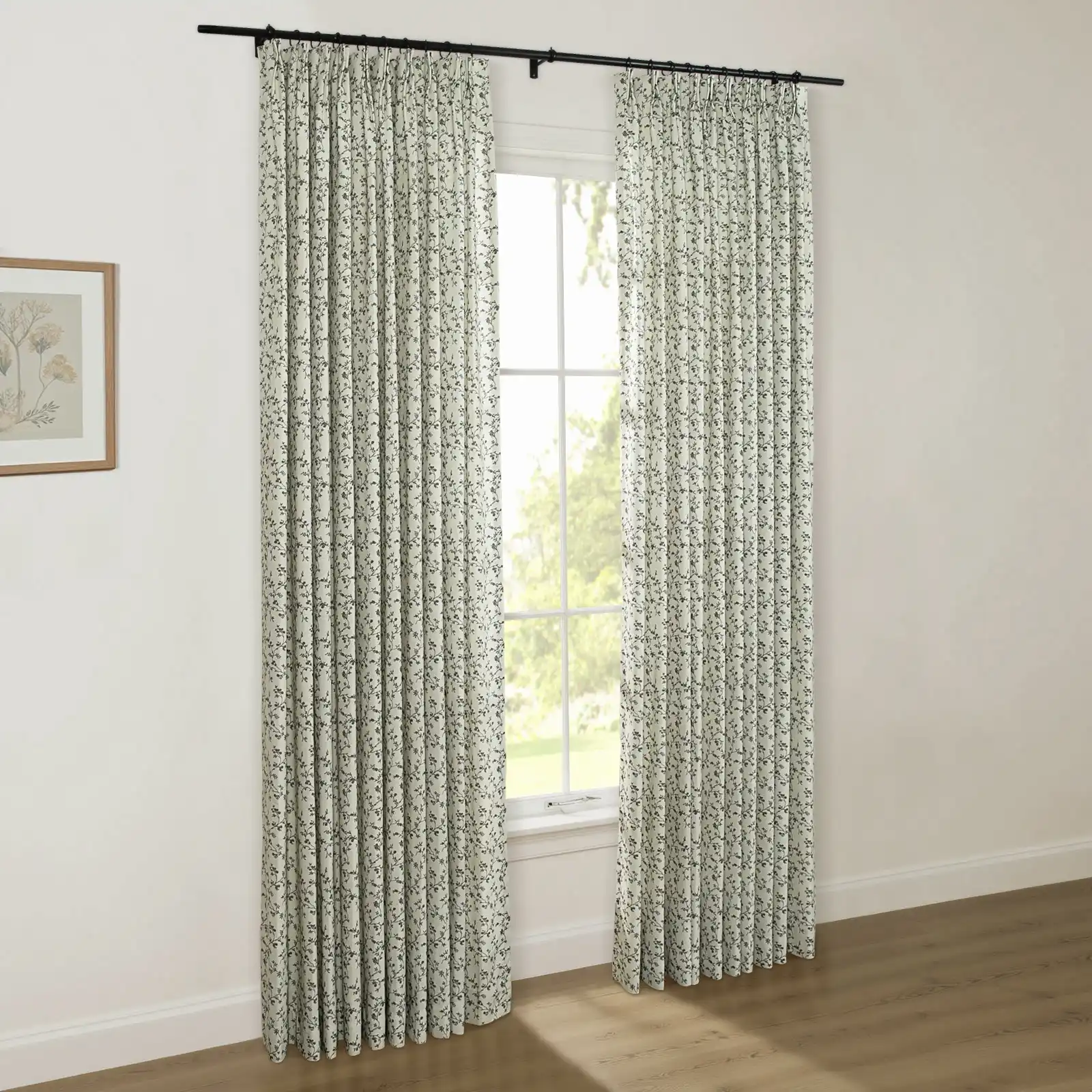 Britt Bengoechea Floral Print Linen Cotton Drapery Pleated - Image 38