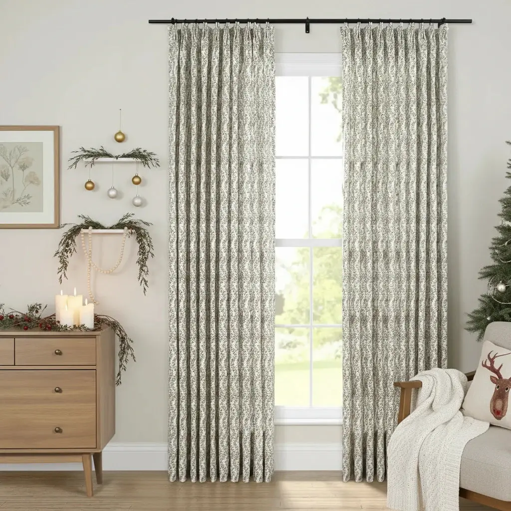 Britt Bengoechea Floral Print Linen Cotton Drapery Pleated - Image 41