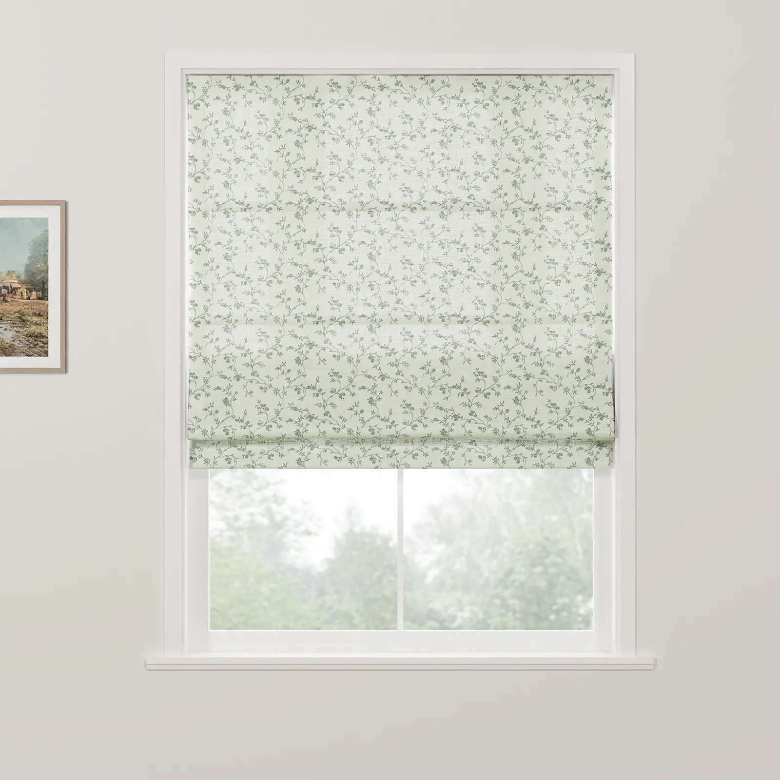 Britt Bengoechea Floral Print Linen Cotton Roman Shade Cordless - Image 24