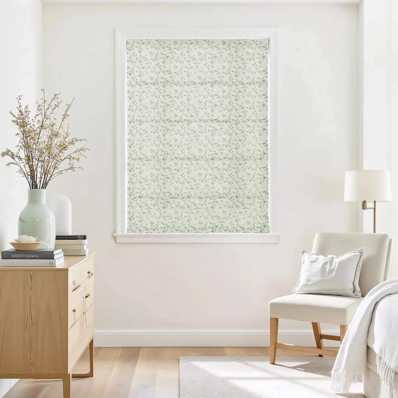 Britt Bengoechea Floral Print Linen Cotton Roman Shade Cordless - Image 53