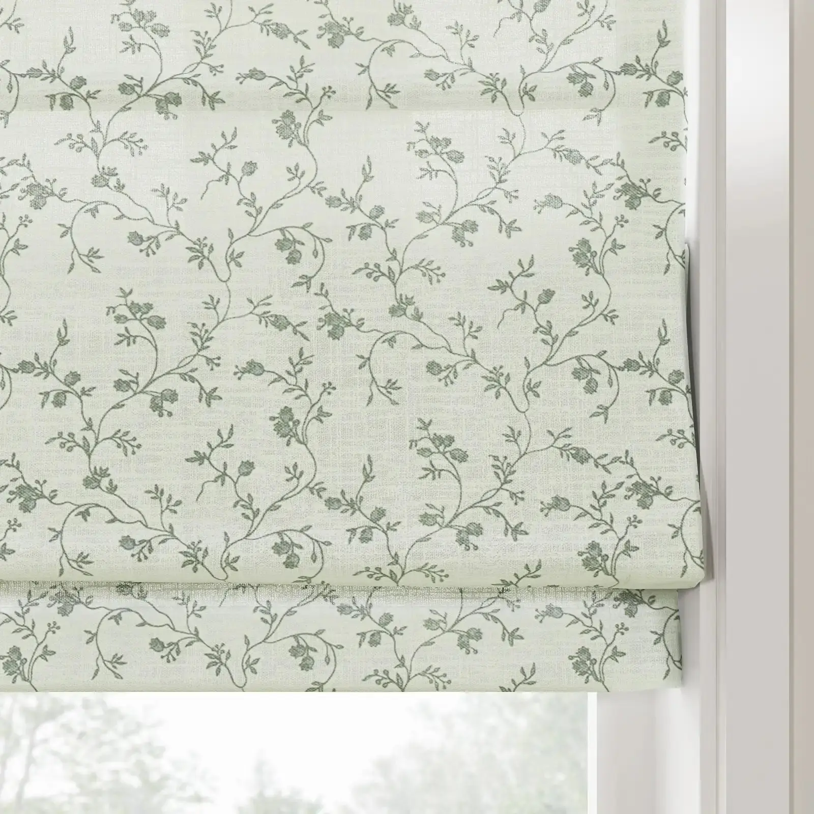 Britt Bengoechea Floral Print Linen Cotton Roman Shade Cordless - Image 57