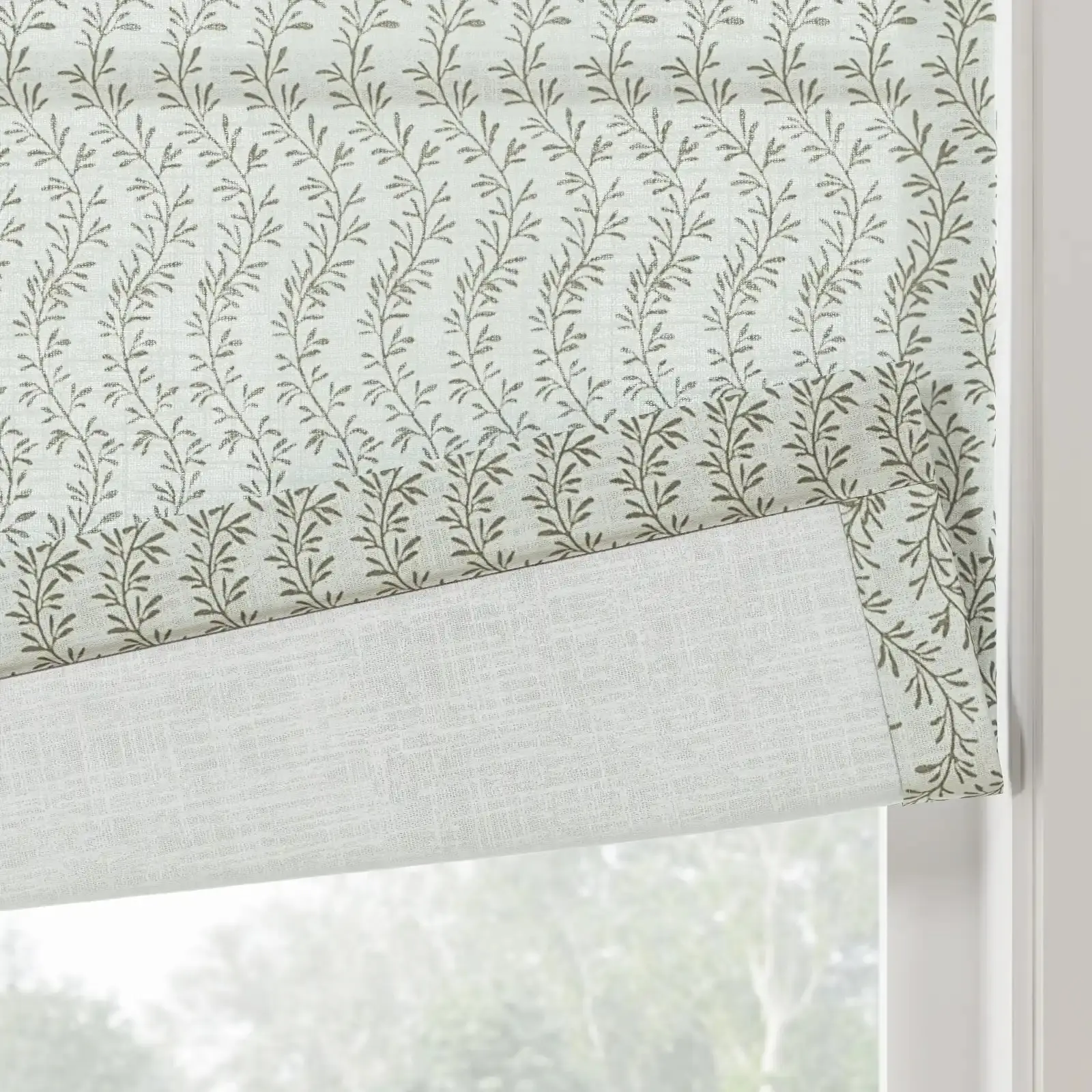 Britt Bengoechea Floral Print Linen Cotton Roman Shade Cordless - Image 90