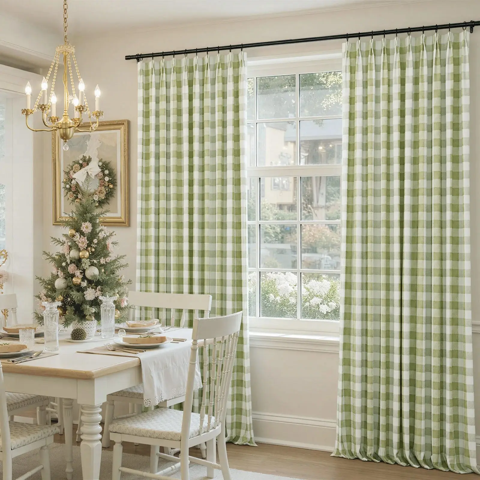 Celia Striped Plaid Curtain - Image 11
