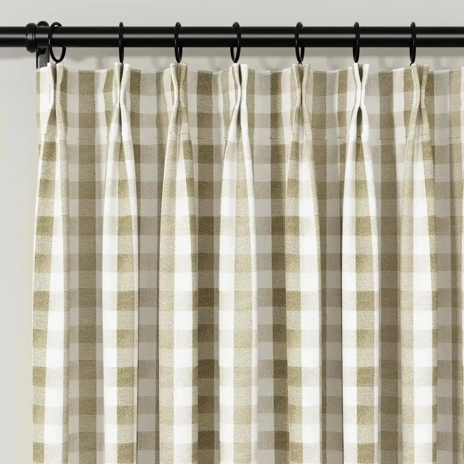 Celia Striped Plaid Cafe Curtain - Image 60