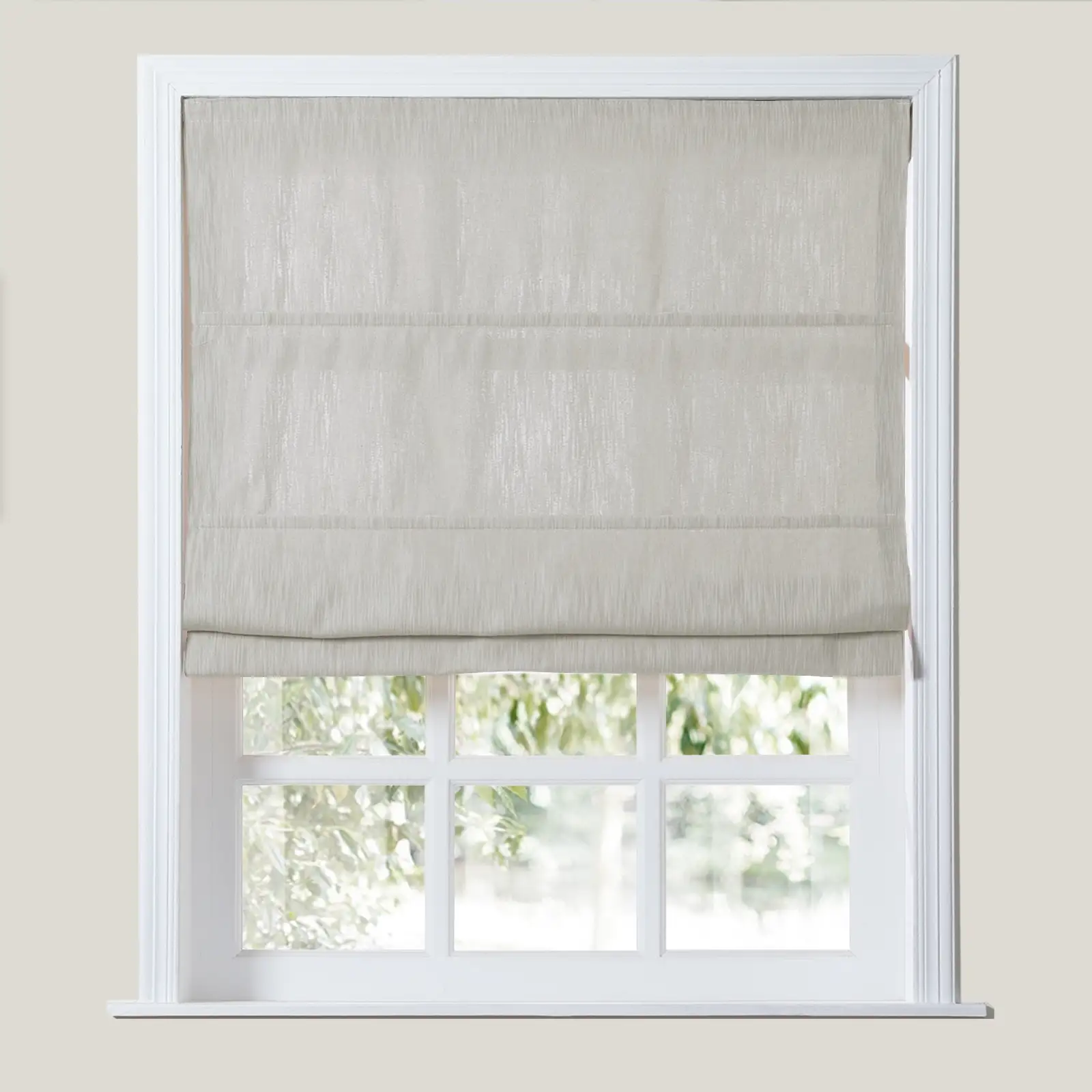 Cloe Cotton Blend Cordless Roman Shade Plus Size - Image 24