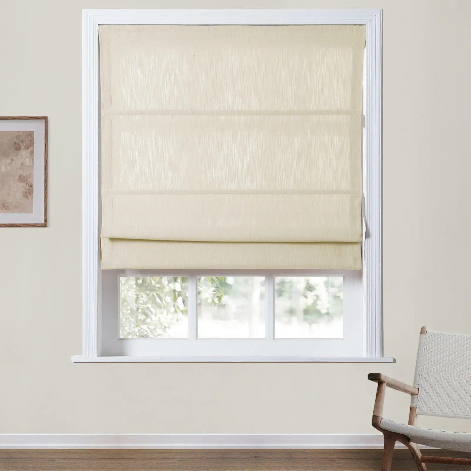 Cloe Cotton Blend Cordless Roman Shade Plus Size - Image 31
