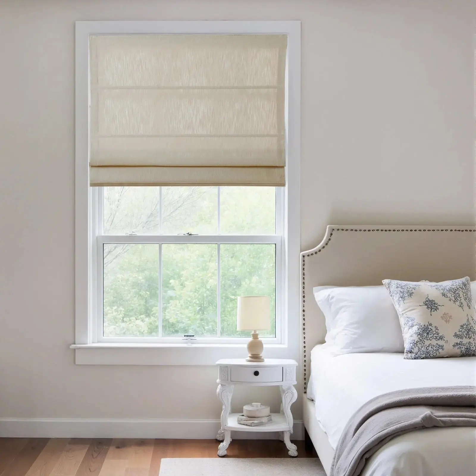 Cloe Cotton Blend Cordless Roman Shade - Image 4