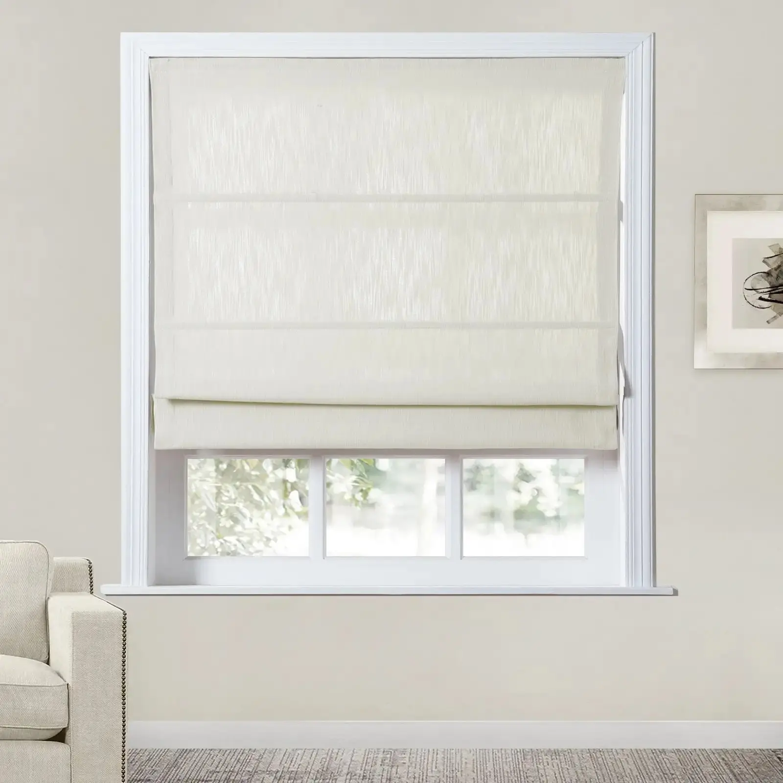 Cloe Cotton Blend Cordless Roman Shade - Image 17
