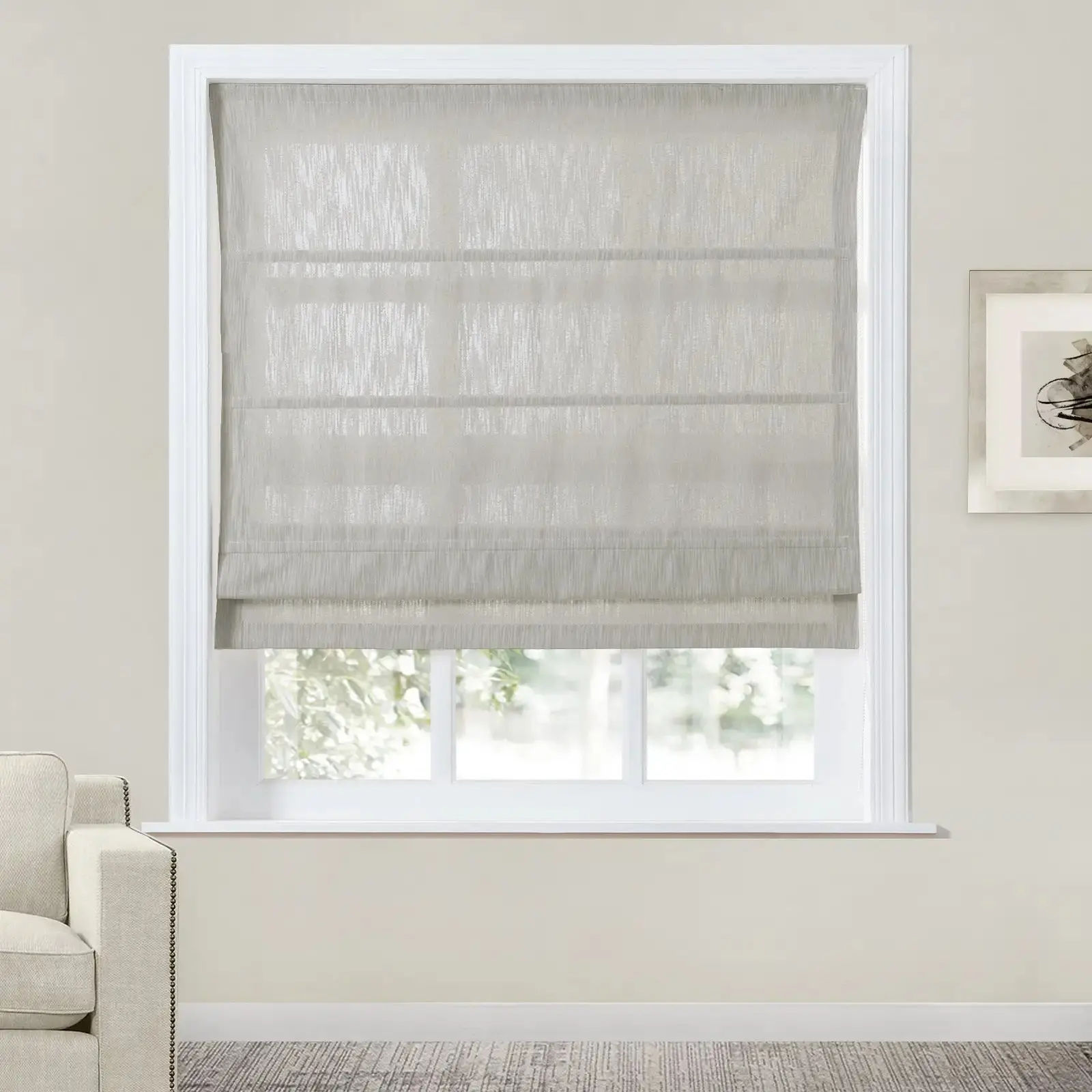 Cloe Cotton Blend Roman Shade Cord Lift - Image 24