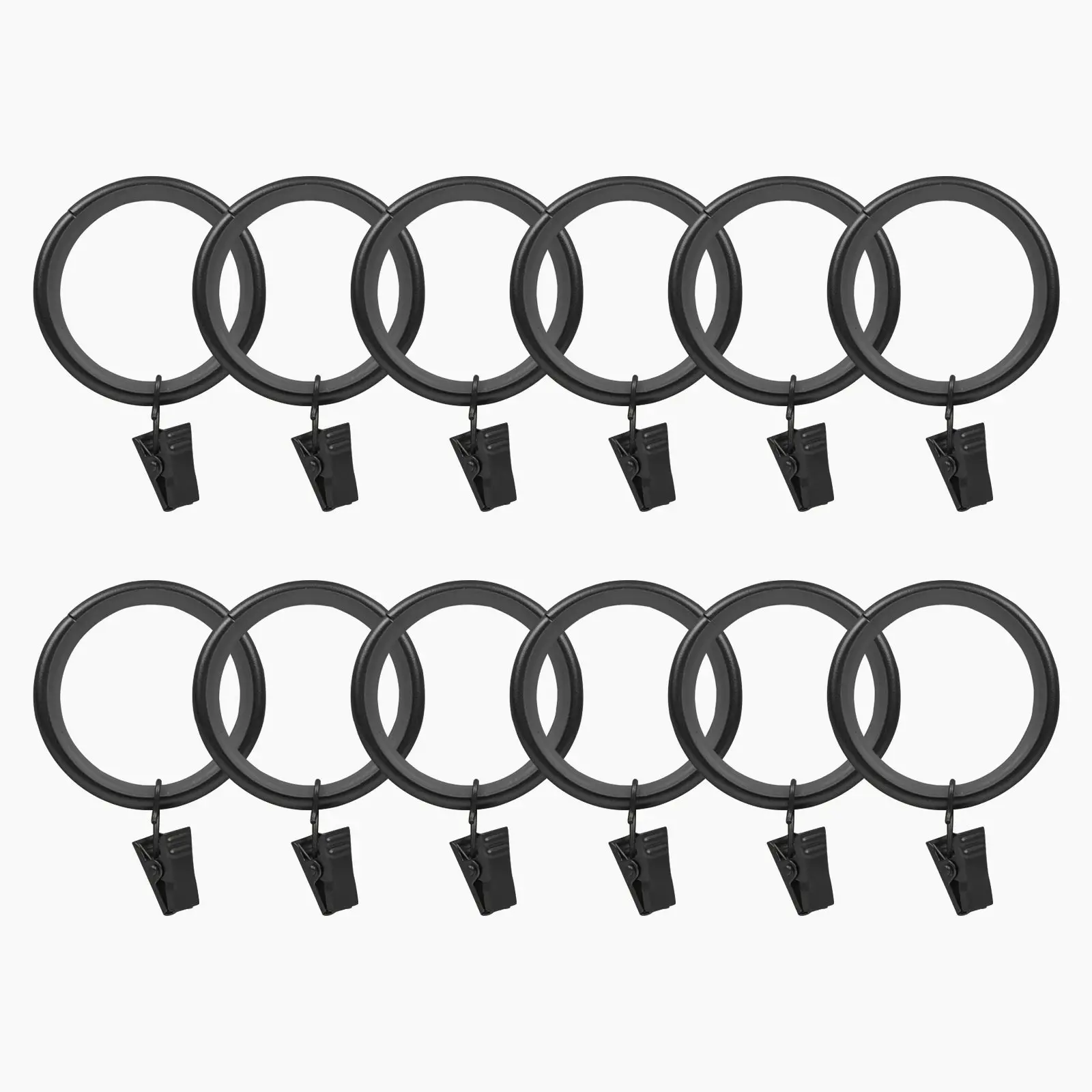 Jaylon Quiet-Glide Curtain Clip Rings (Pack of 12) - Image 2