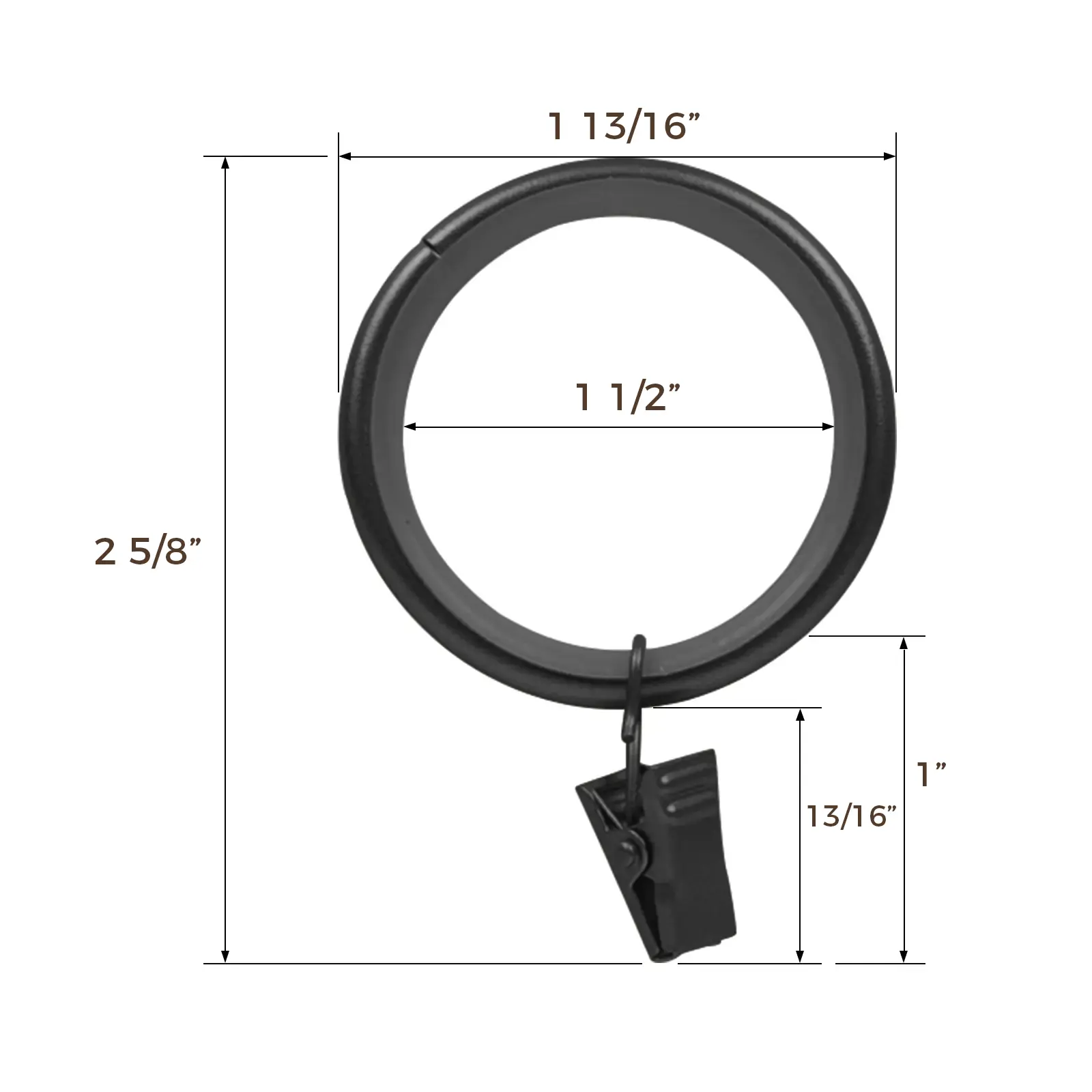 Jaylon Quiet-Glide Curtain Clip Rings (Pack of 12) - Image 6