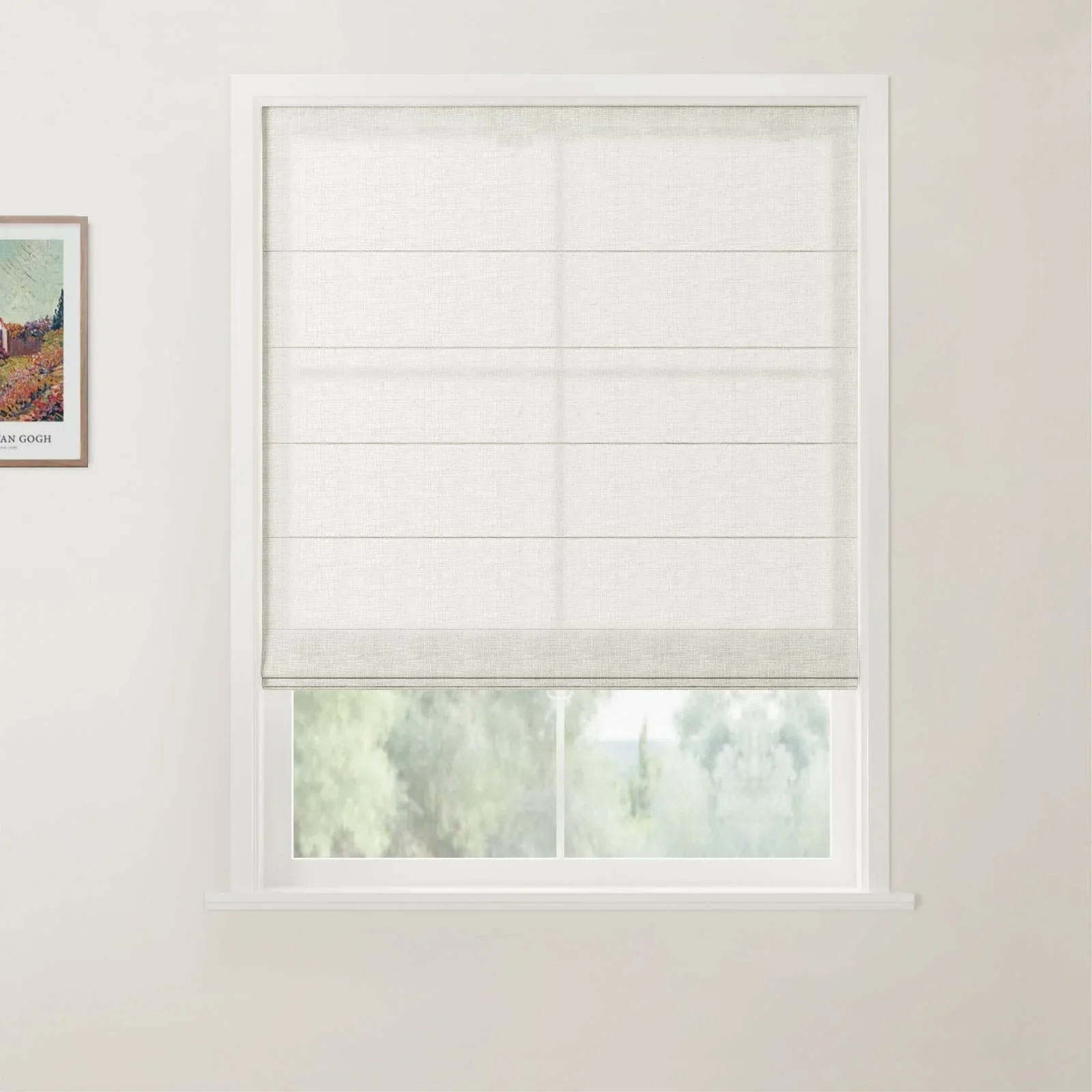 Custom Back Slat Roman Shades Cordless - Image 14