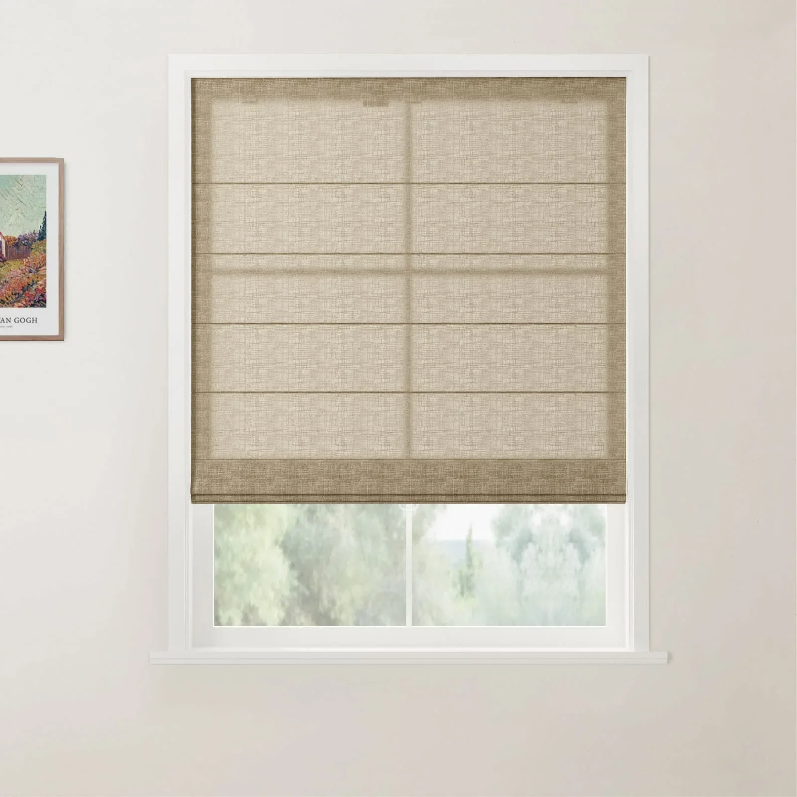 Custom Back Slat Roman Shades Cordless - Image 21
