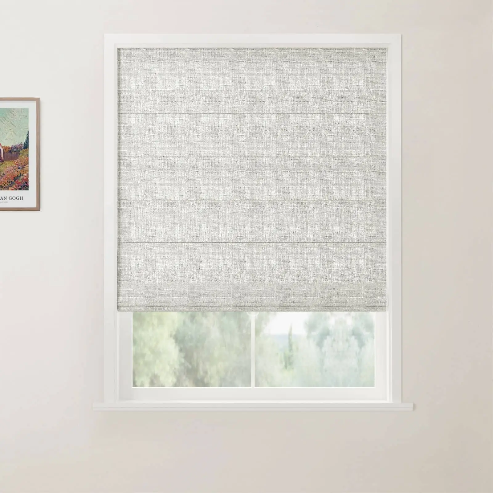 Custom Back Slat Roman Shades Cordless - Image 35