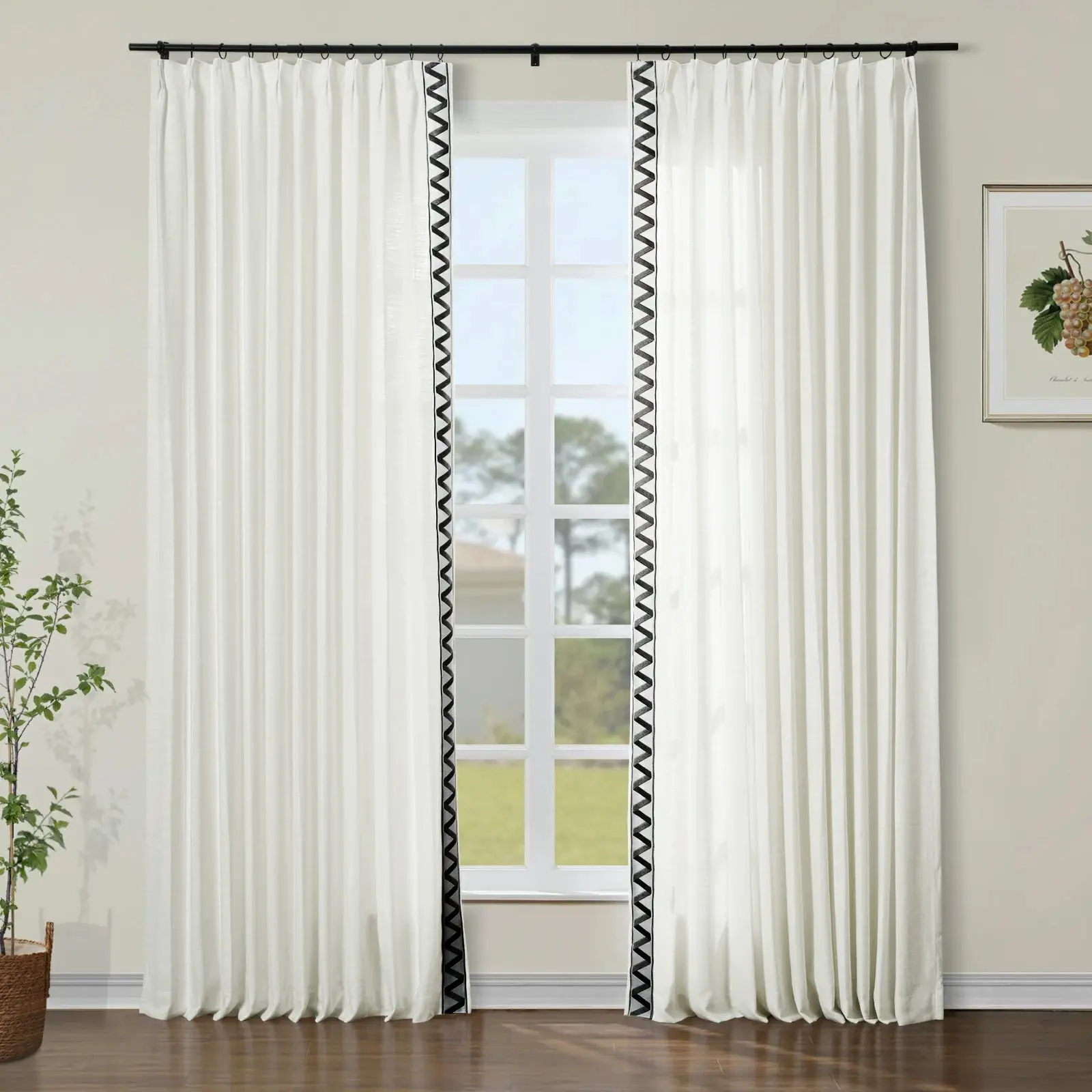 Custom Curtains with Trim Border(Sold per Pair) - Image 31