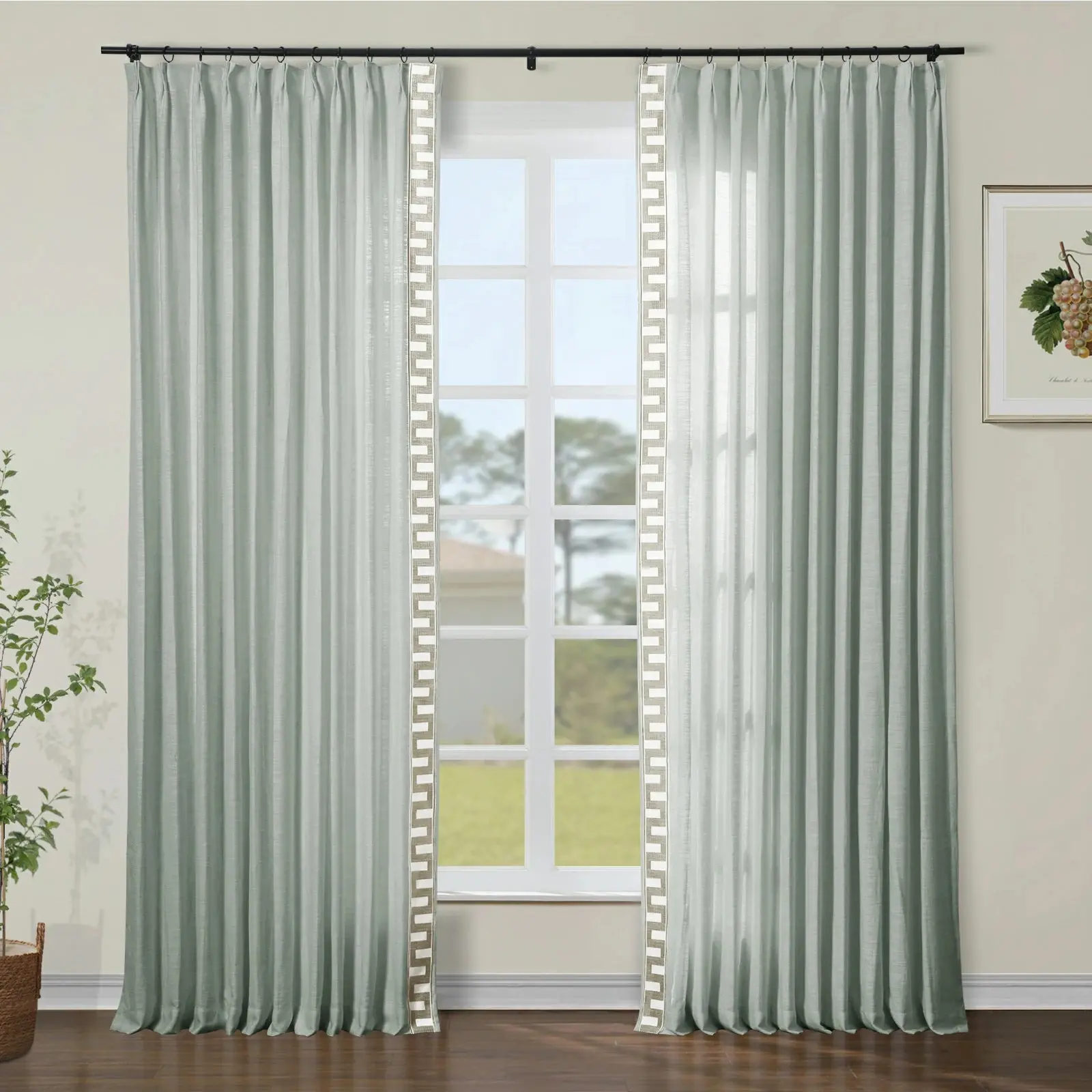 Custom Curtains with Trim Border(Sold per Pair) - Image 47