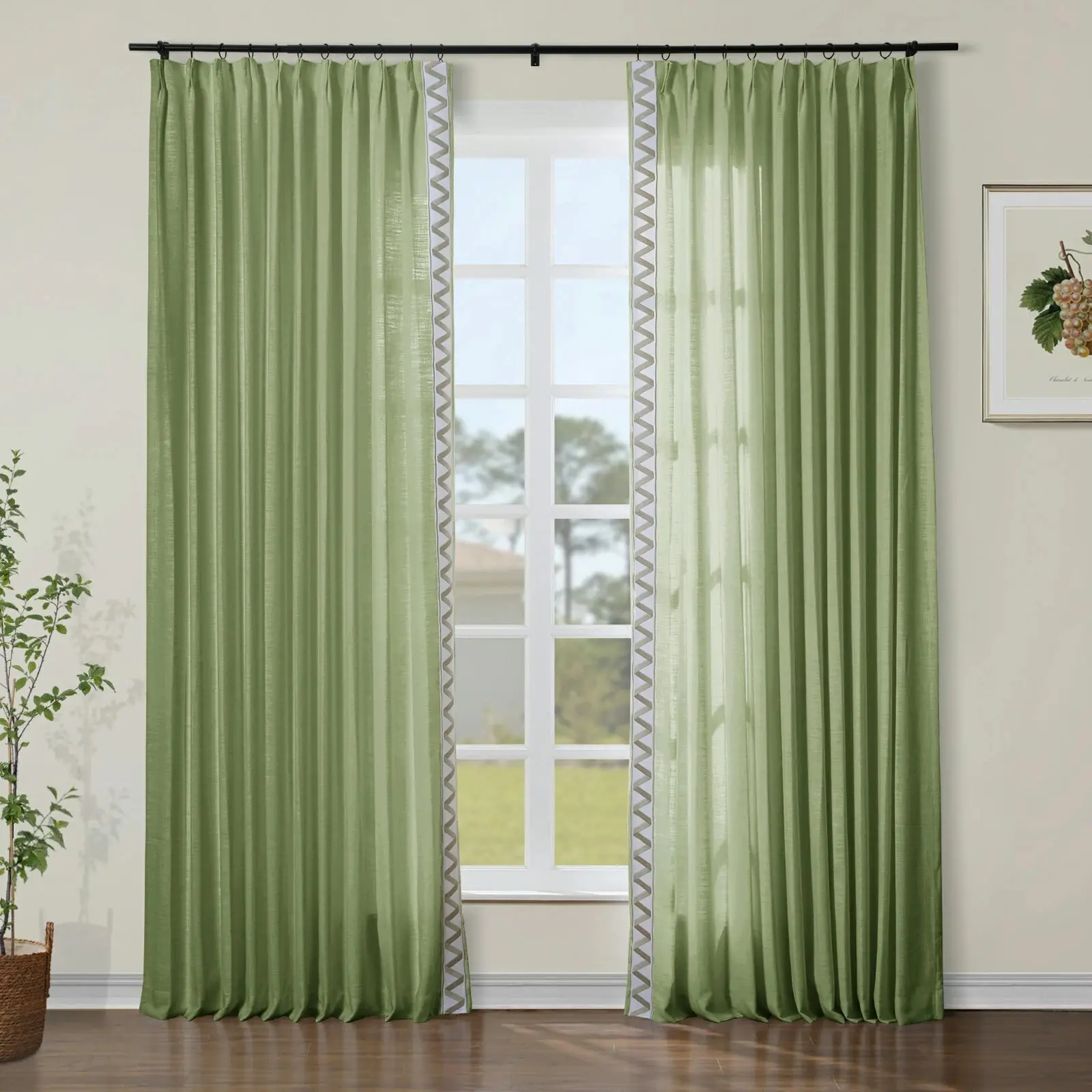 Custom Curtains with Trim Border(Sold per Pair) - Image 58