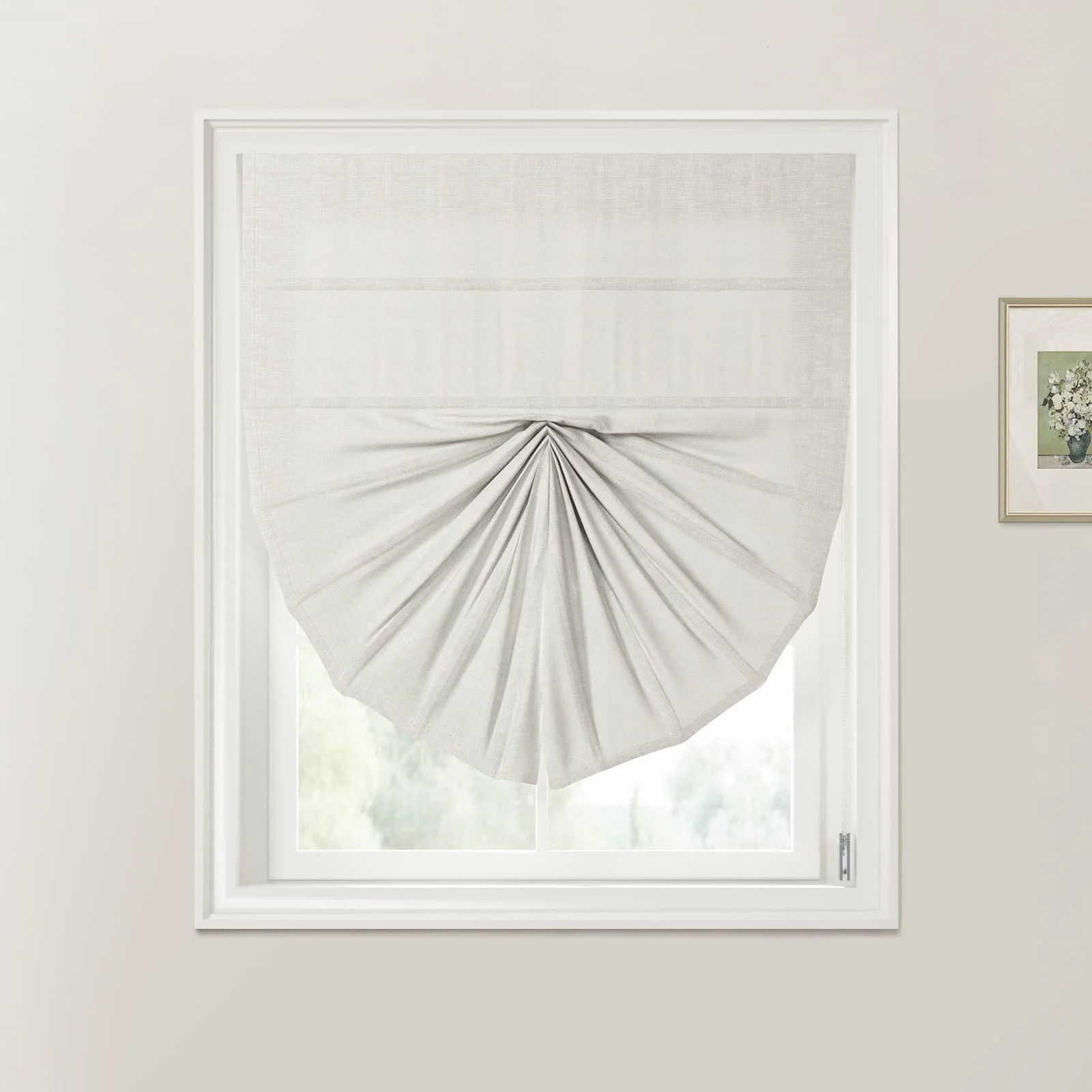 Custom Fan Roman Shades Cord Lift - Image 14