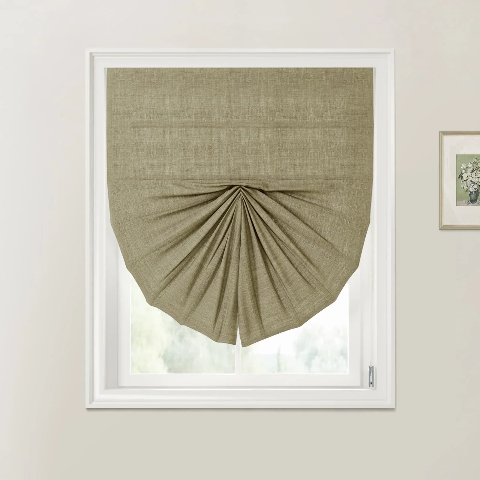 Custom Fan Roman Shades Cord Lift - Image 21