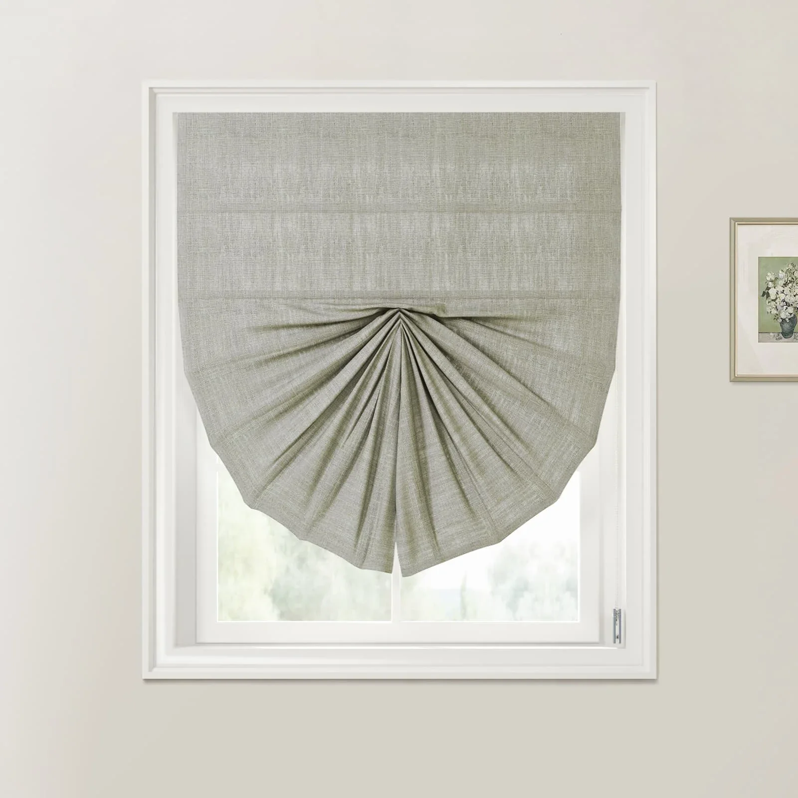 Custom Fan Roman Shades Cord Lift - Image 22