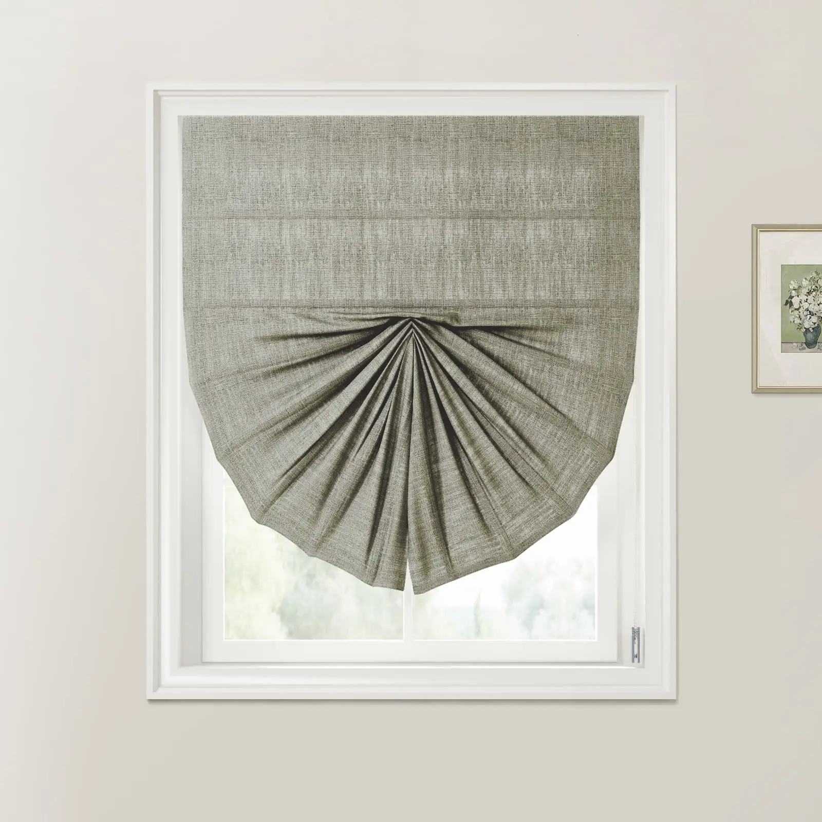 Custom Fan Roman Shades Cord Lift - Image 27