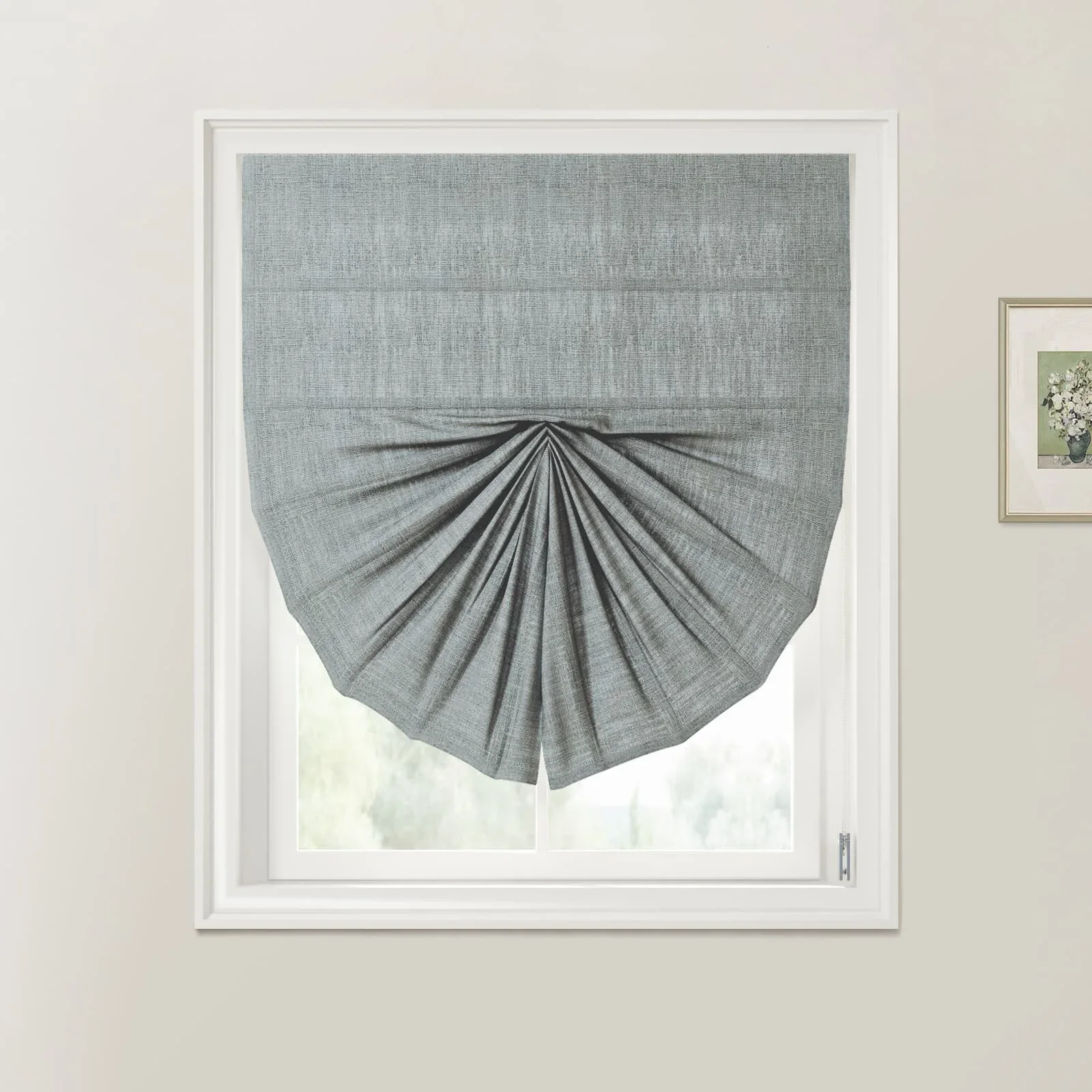 Custom Fan Roman Shades Cord Lift - Image 29