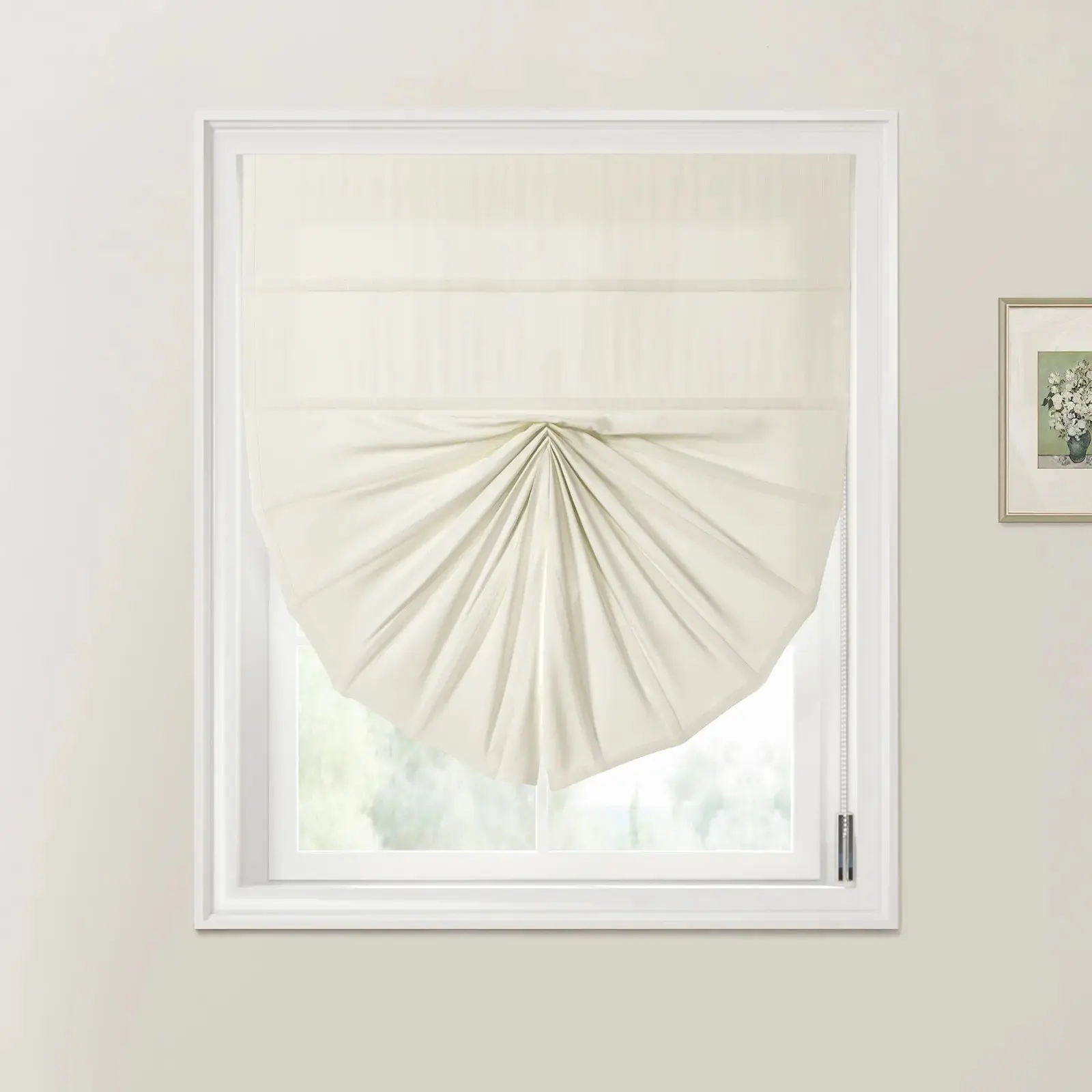 Custom Fan Roman Shades Cord Lift - Image 34
