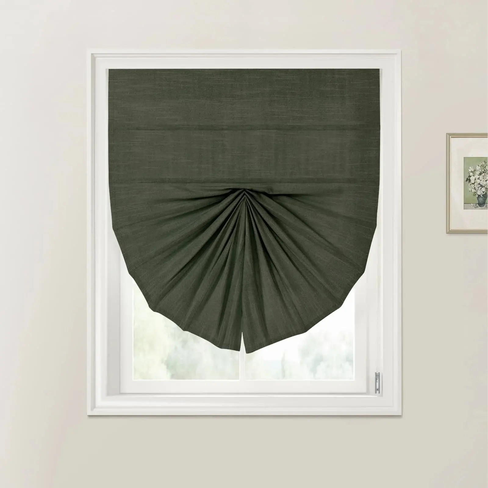 Custom Fan Roman Shades Cord Lift - Image 40