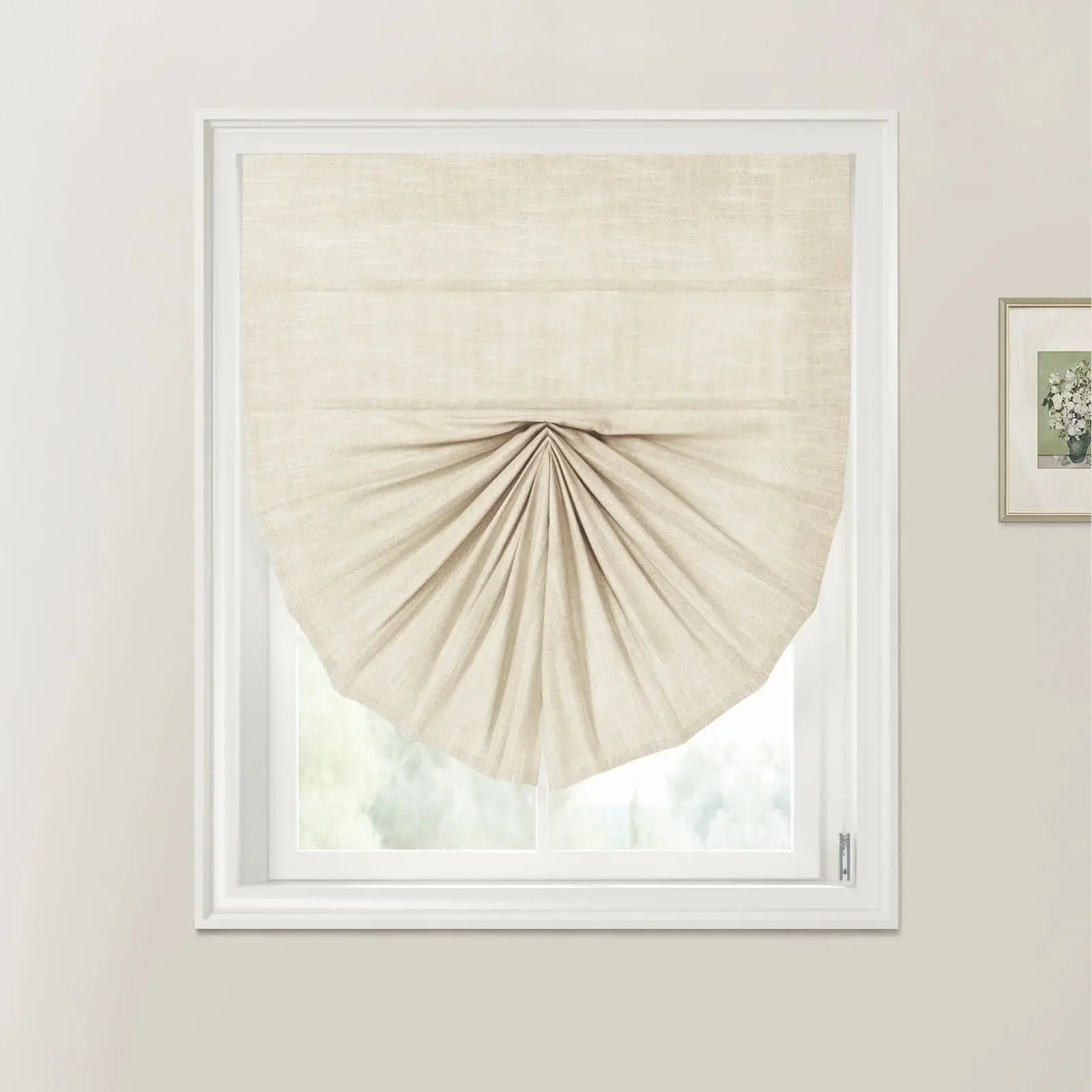 Custom Fan Roman Shades Cord Lift - Image 44