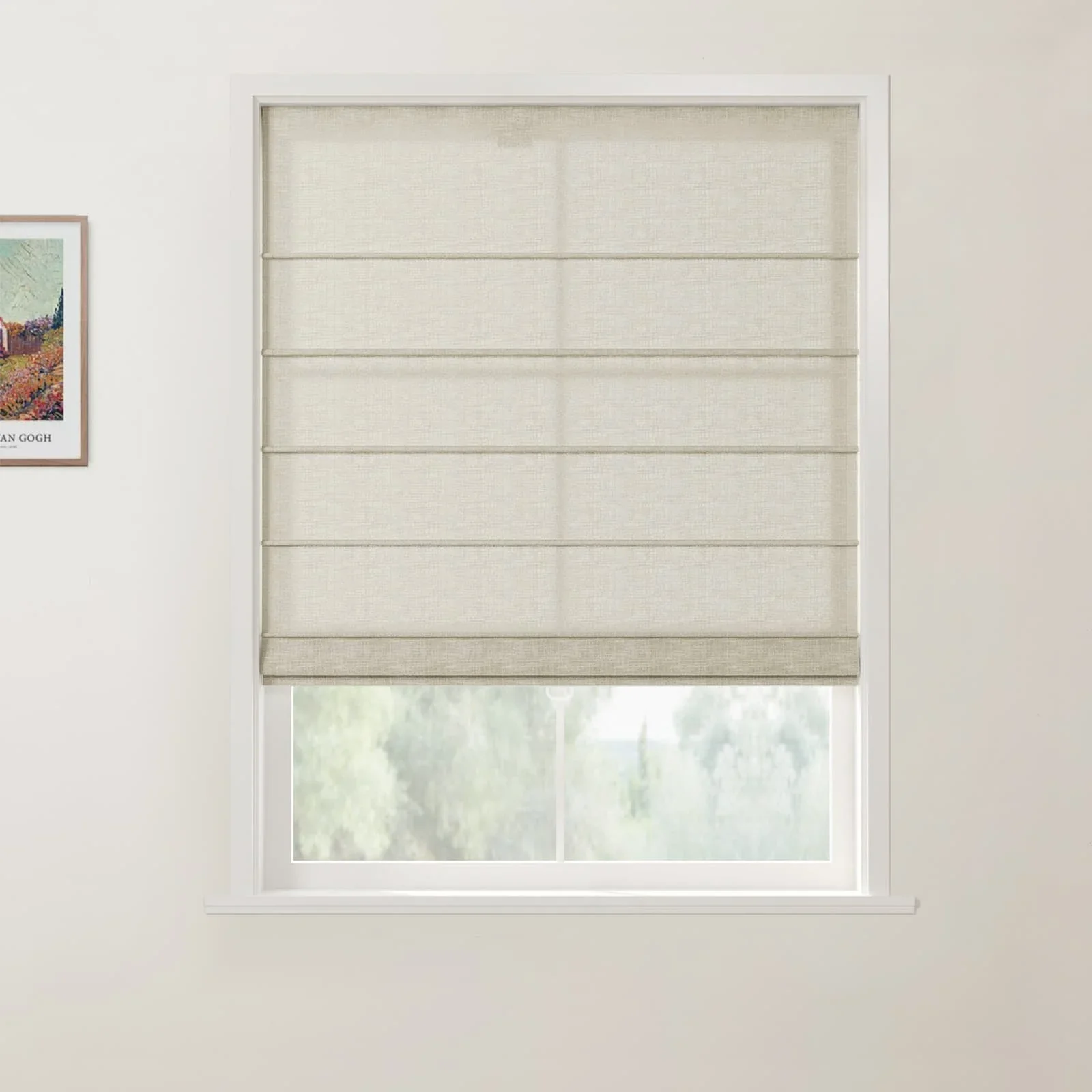 Custom Front Slat Roman Shade Cordless - Image 16